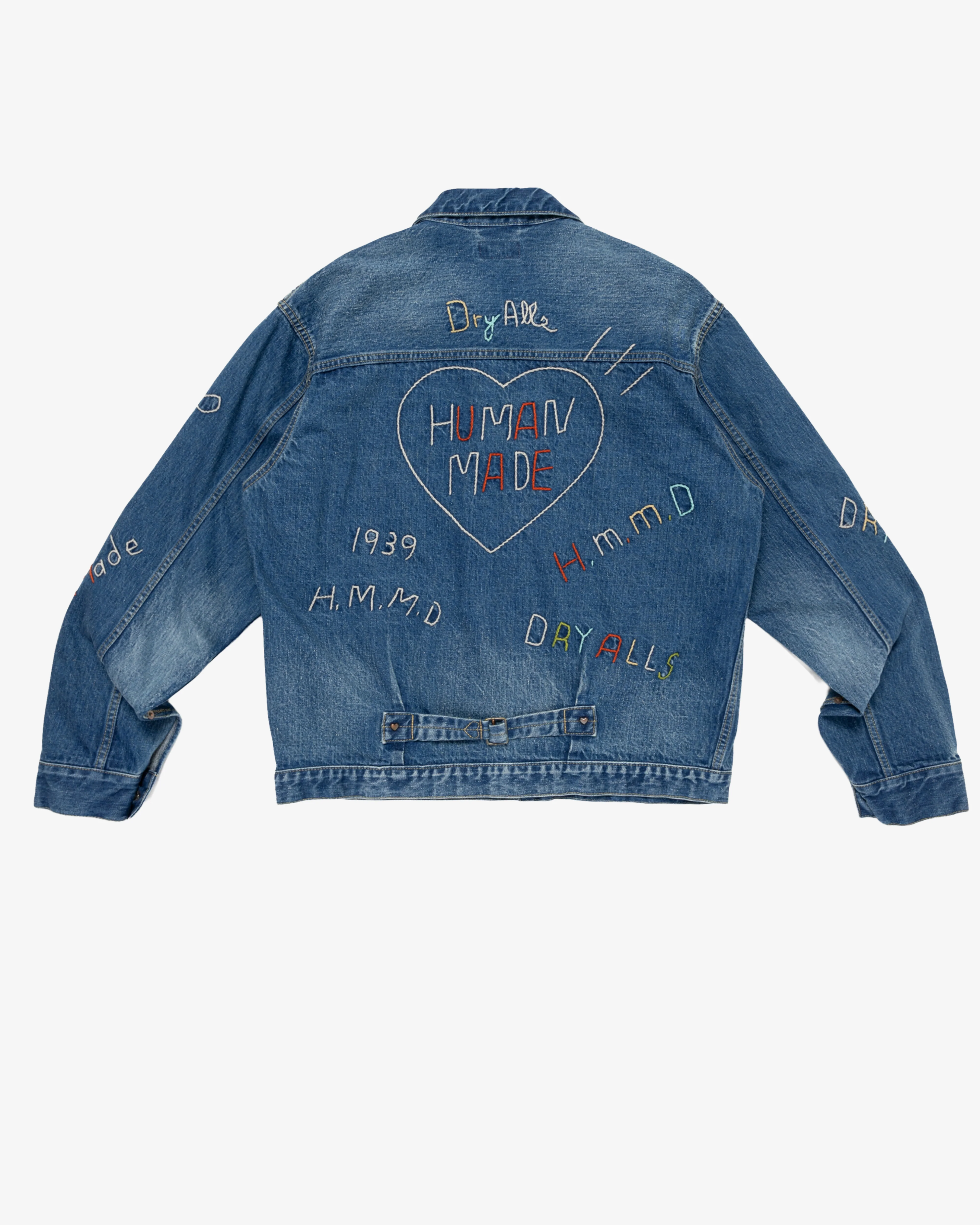 HUMAN MADE  - Men's Embroidered Denim Work Jacket - (Indigo) - Image 2