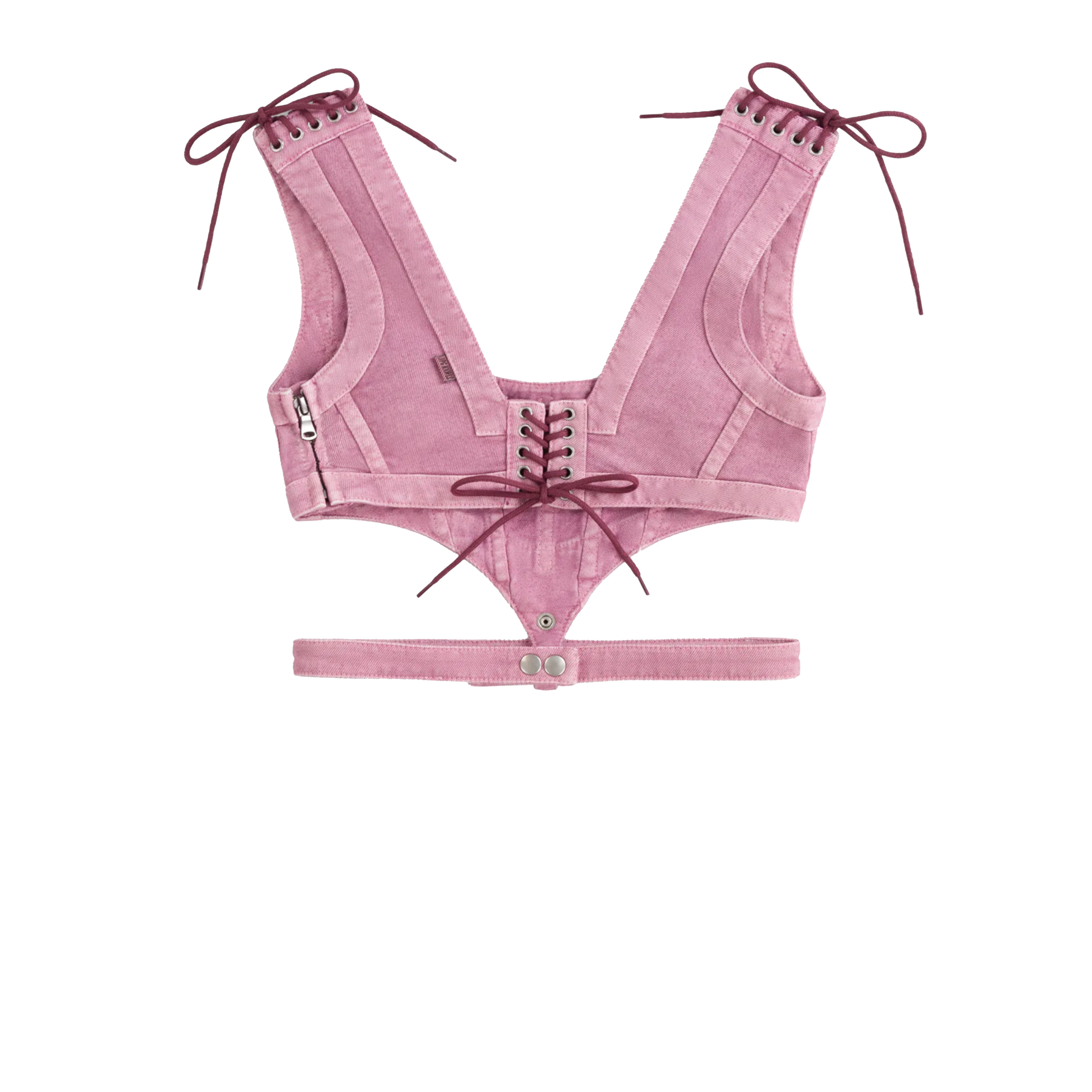 Jean Paul Gaultier - KNWLS Women's Laced Cropped Top - (29 LILAC) - Image 2