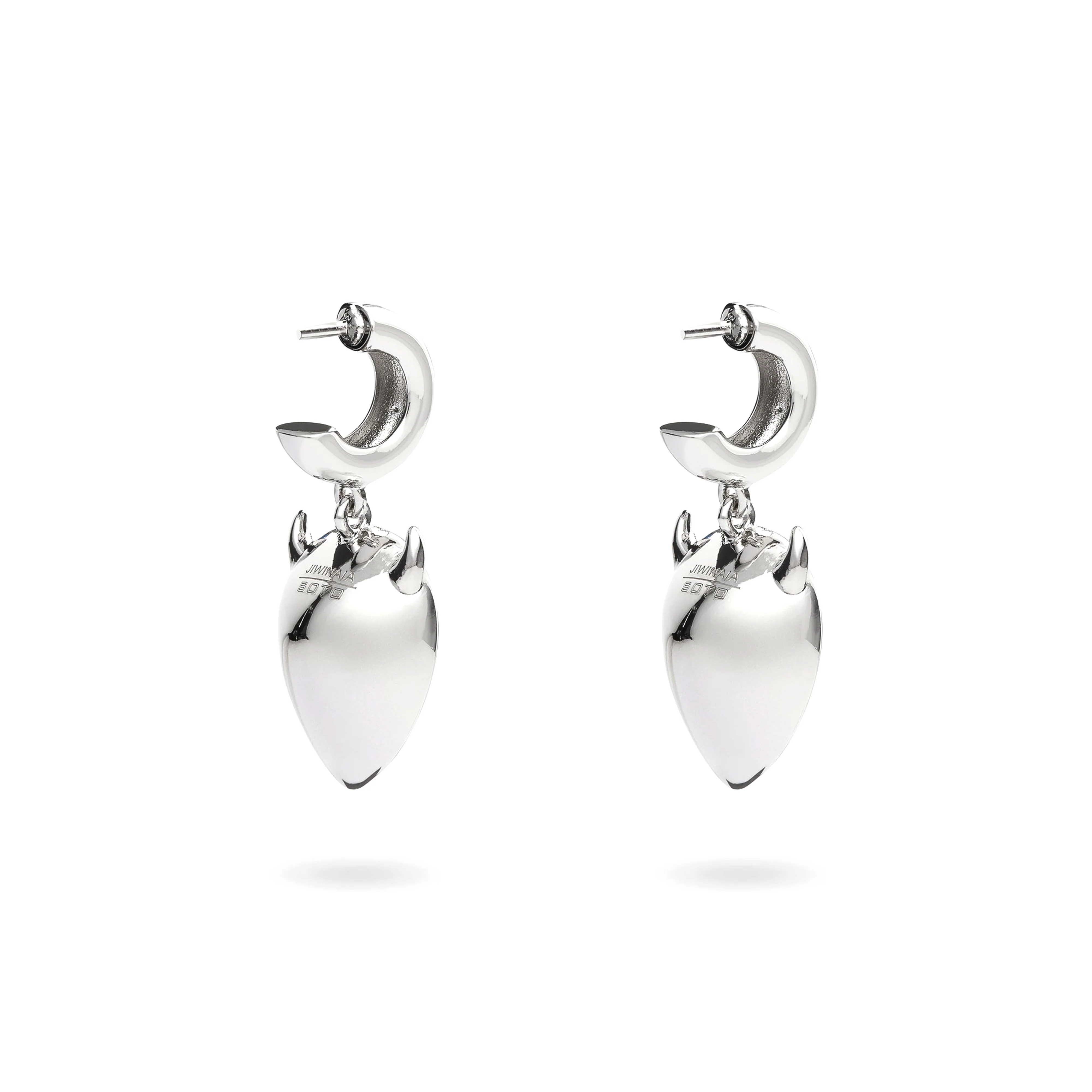 Jiwinaia - Soto Devil Earrings - (White/Black) - Image 3