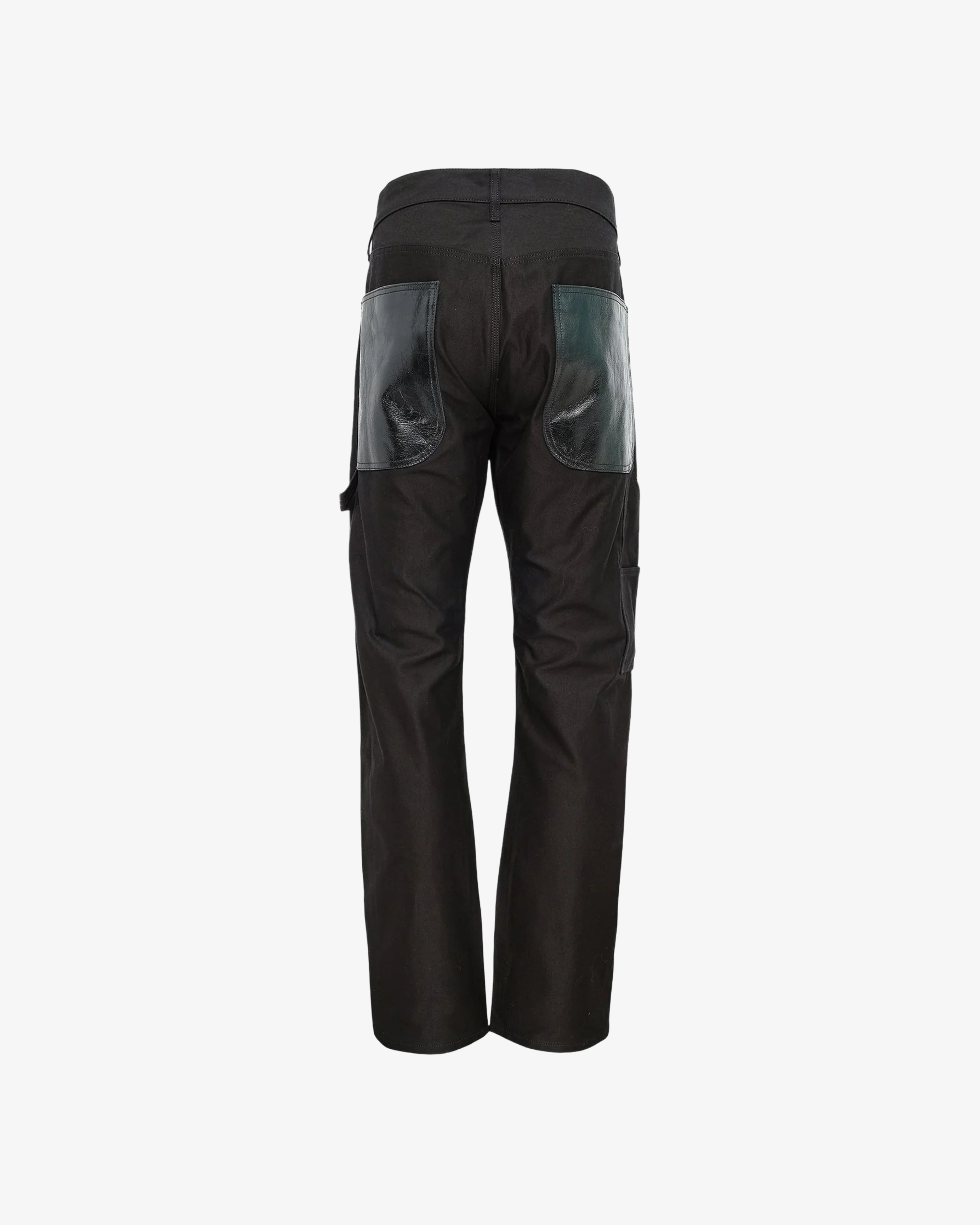 Junya Watanabe Man - Men's Leather Patch Jeans - (Black) - Image 2
