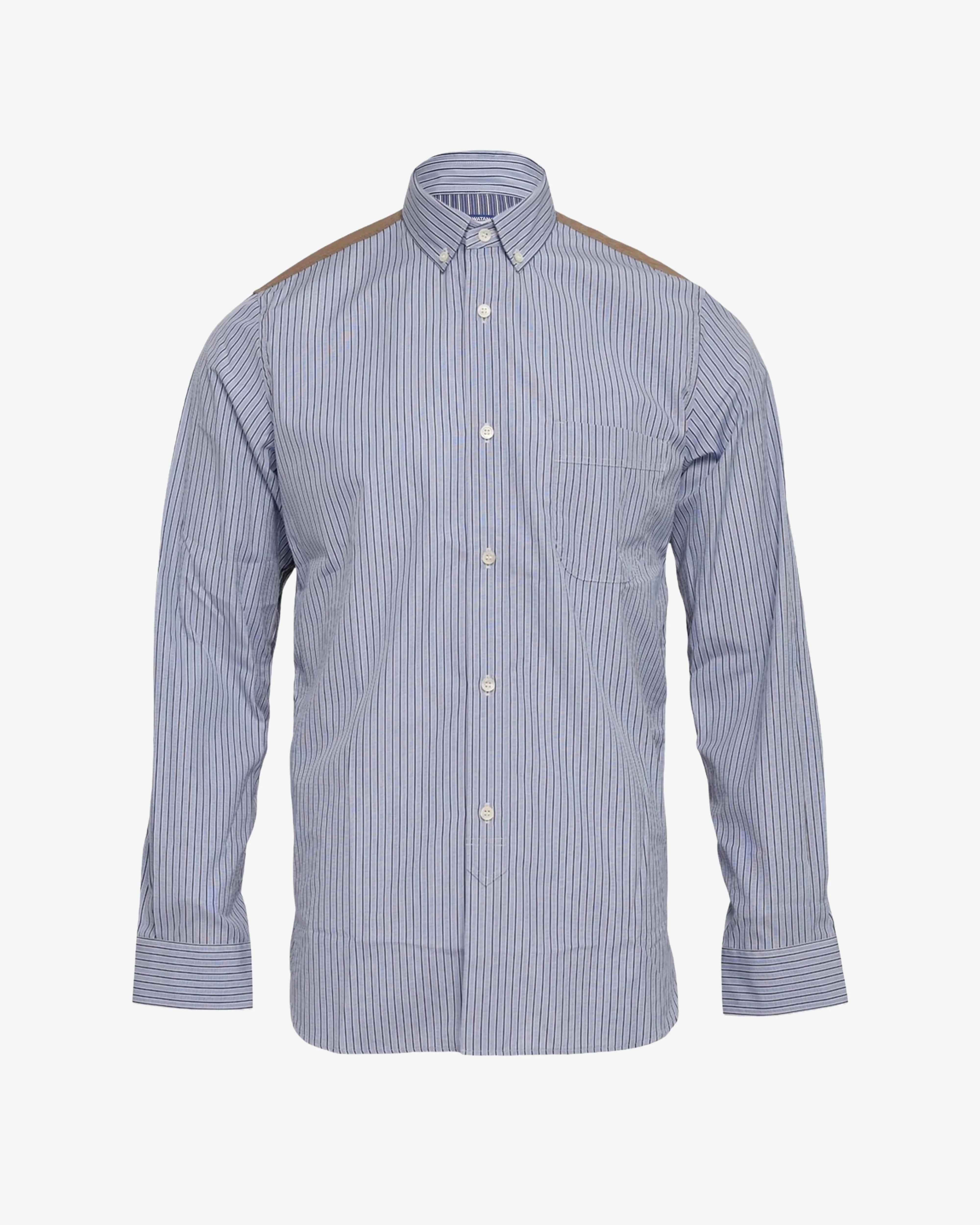 Junya Watanabe Man - Men's Patchwork Shirt - (Blue)