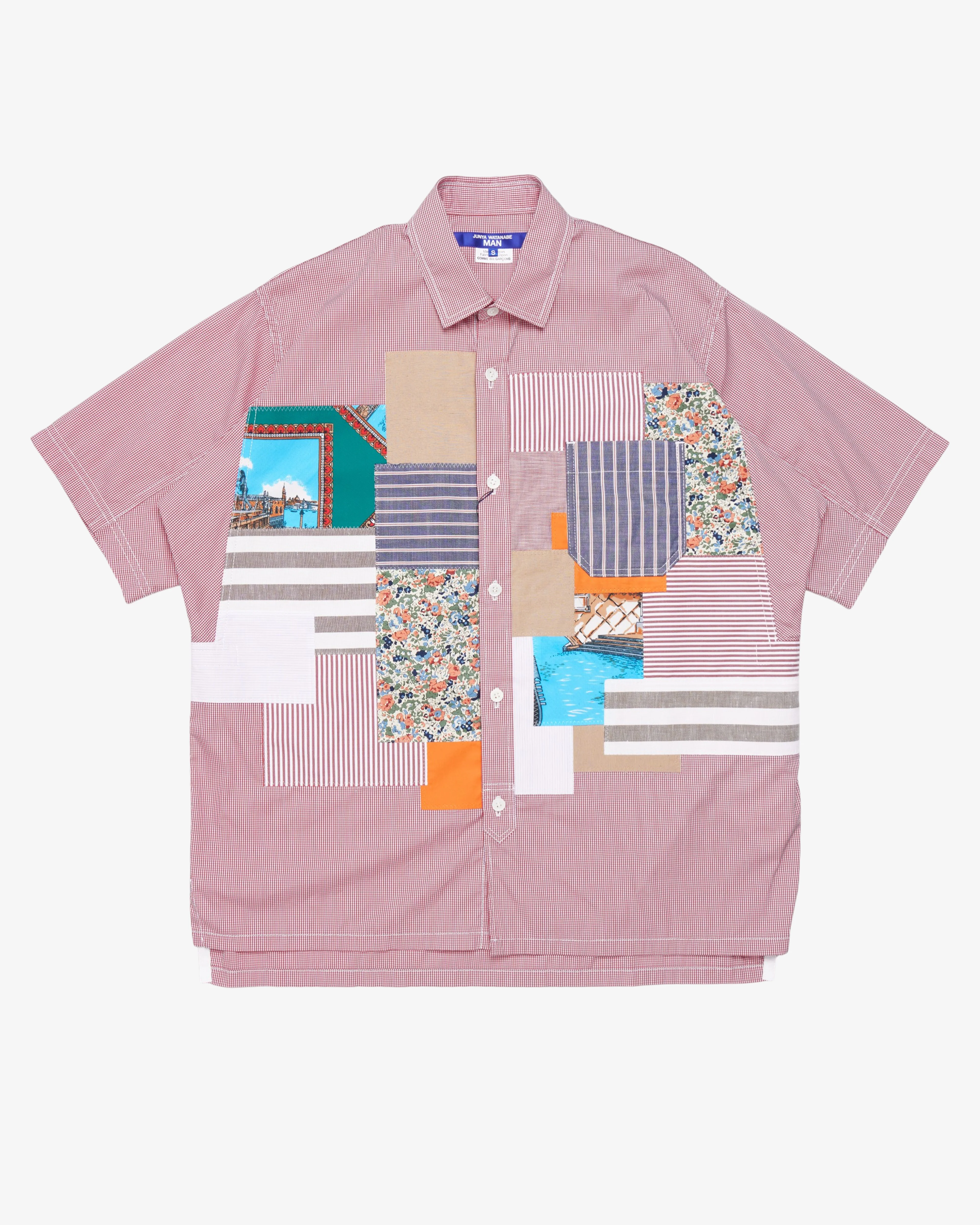 Junya Watanabe Man - Men's Check X Patchwork Shirt - (Red)