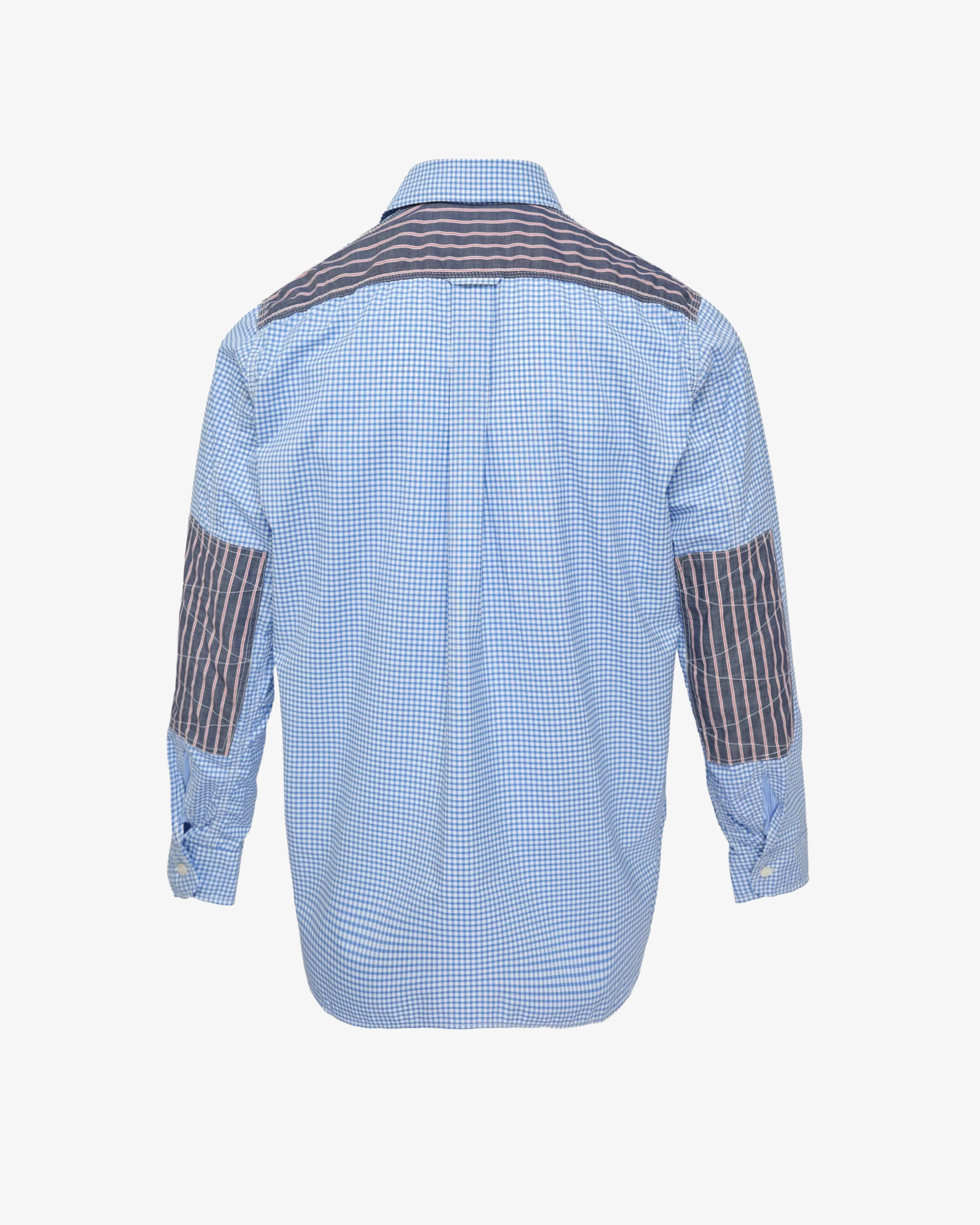 Junya Watanabe Man  - Men's Checkered Long Sleeve Shirt - (Stripes) - Image 2