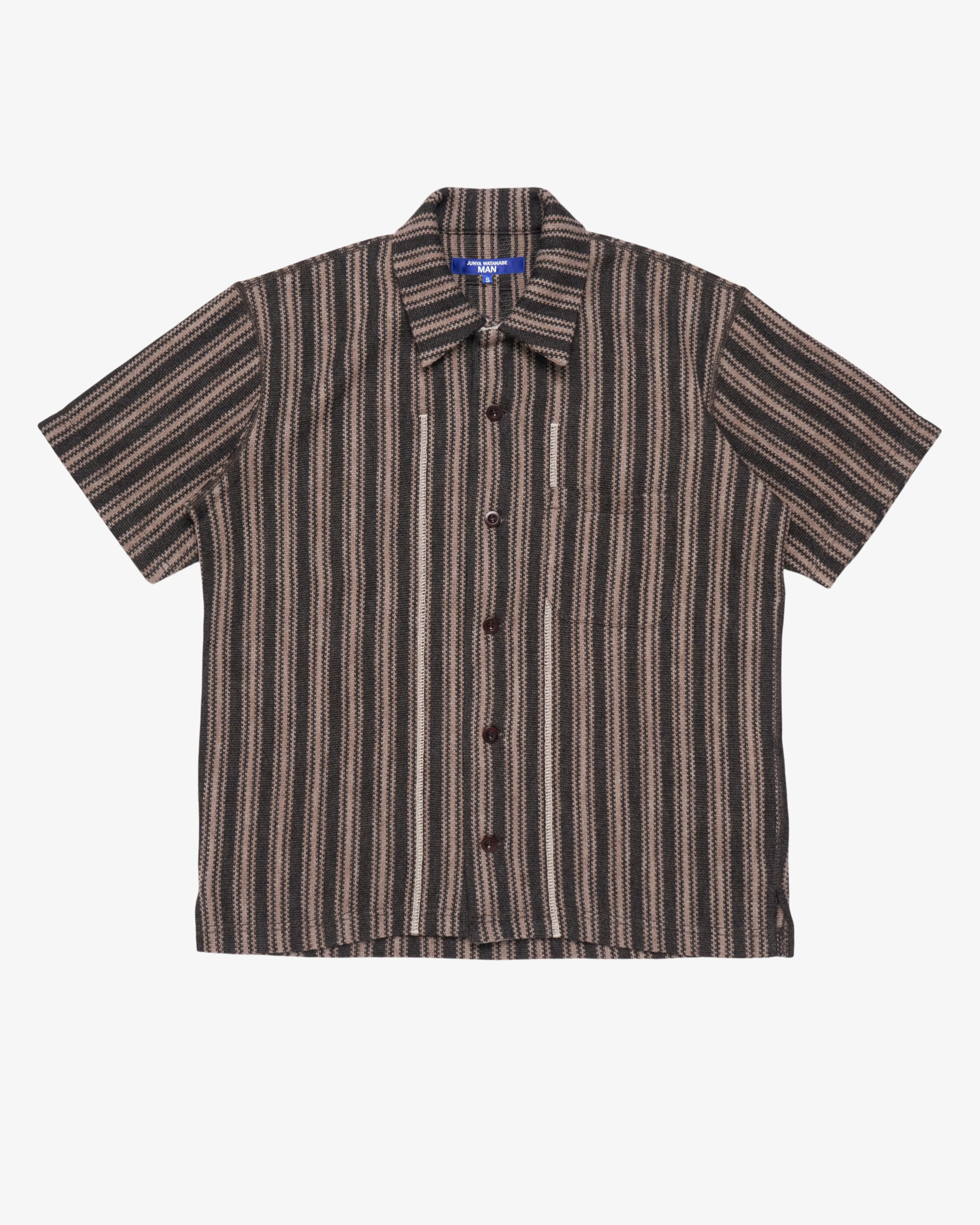 Junya Watanabe Man - Men's Wool Raschel Shirt - (Stripes)