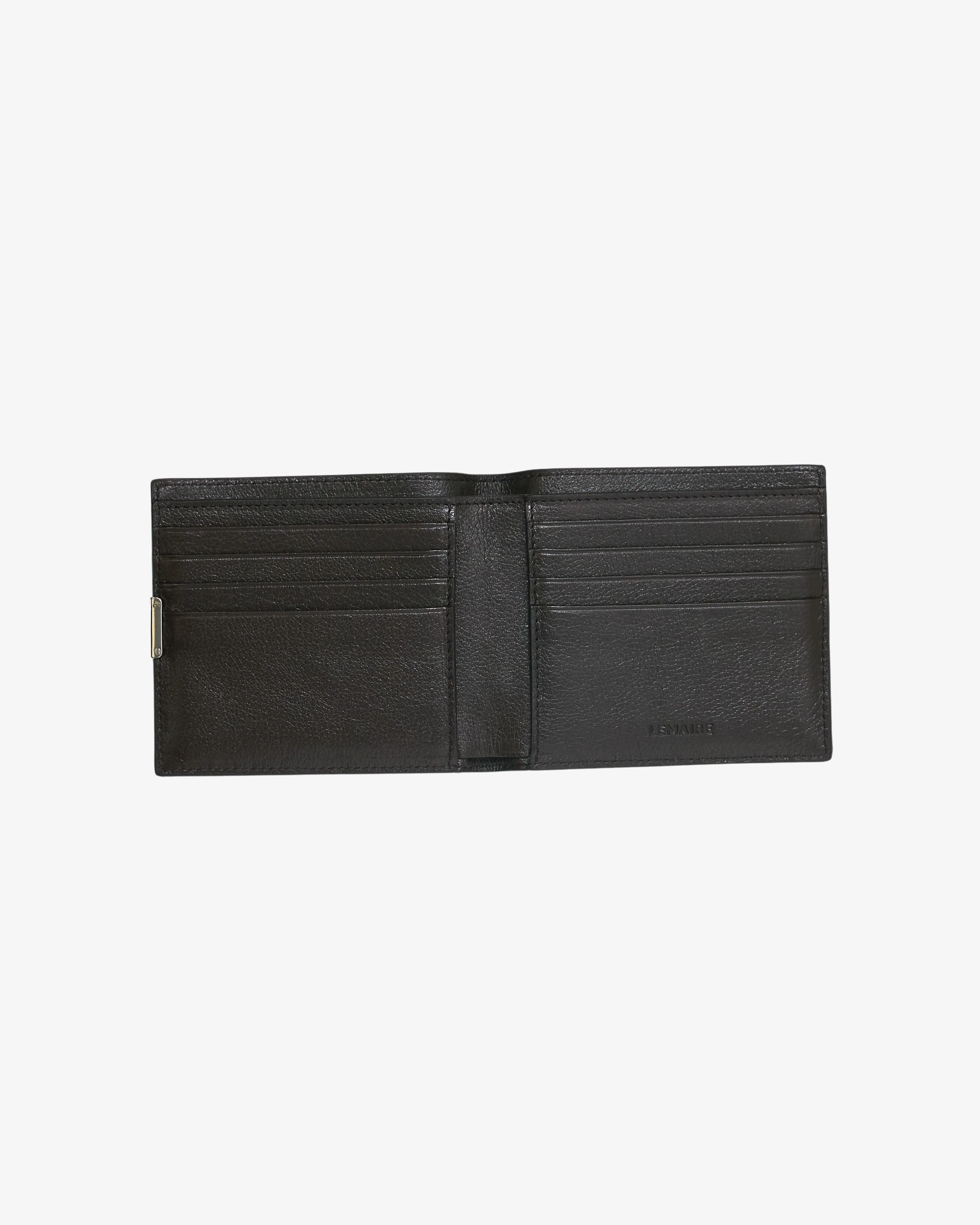 Lemaire - Men's Soft Tab Studs Dots Bifold - (Dark Brown) - Image 3