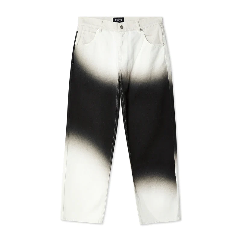 LIBERAL YOUTH MINISTRY - Men's Denim Printed Pants - (Grey)