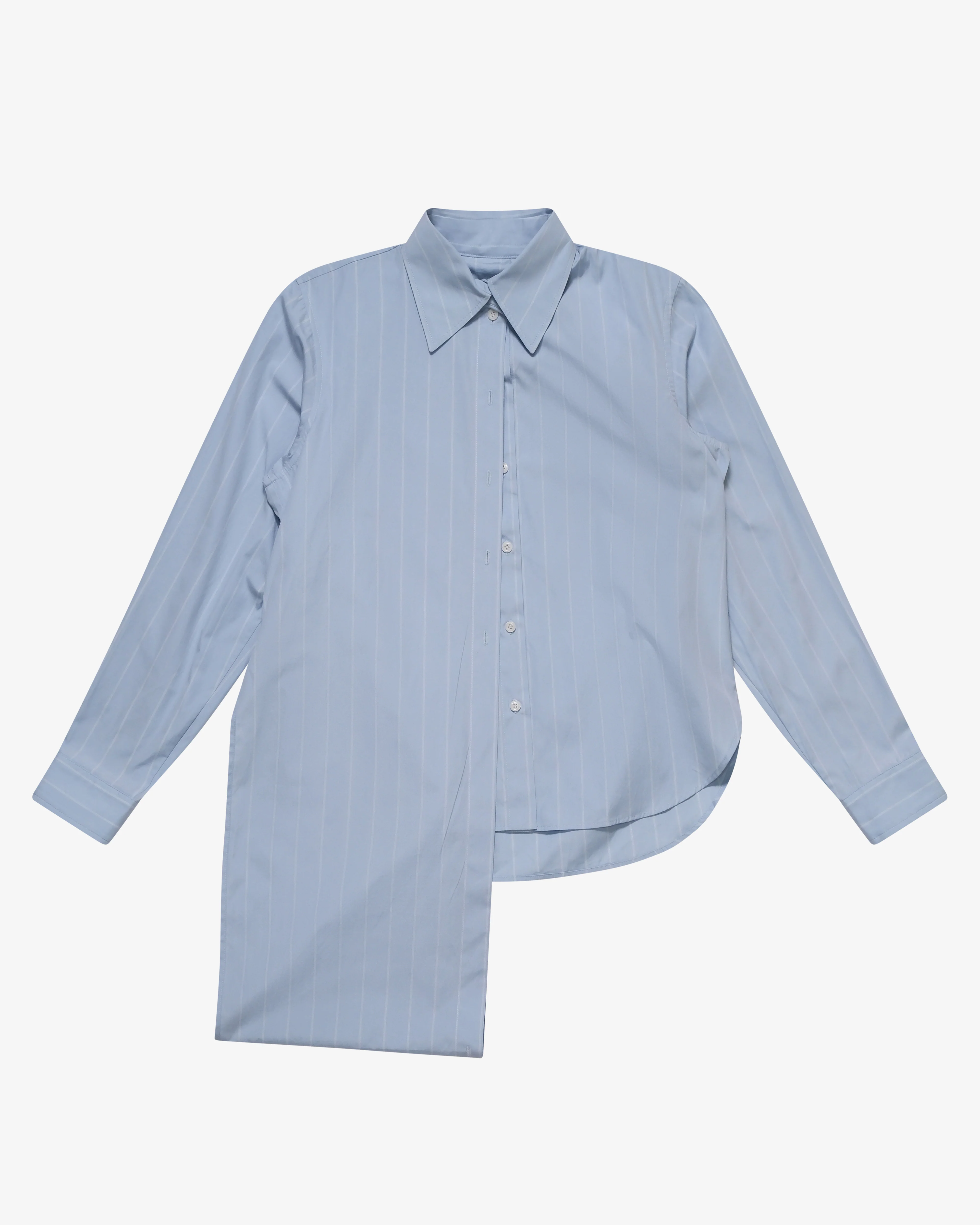 LITKOVSKA - Women's Asymmetric Layered Shirt - (Blue)