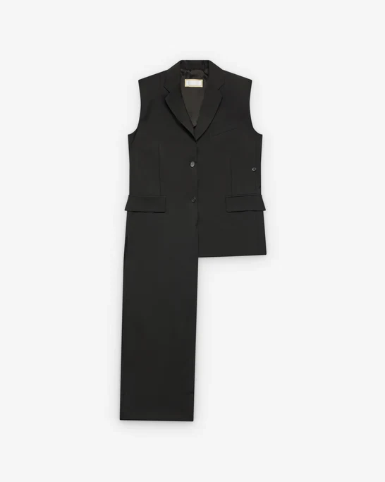 LITKOVSKA - Women's Wool Blend Deconstructed Vest - (Black)