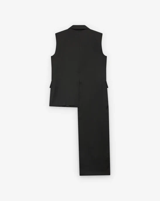 LITKOVSKA - Women's Wool Blend Deconstructed Vest - (Black) - Image 2