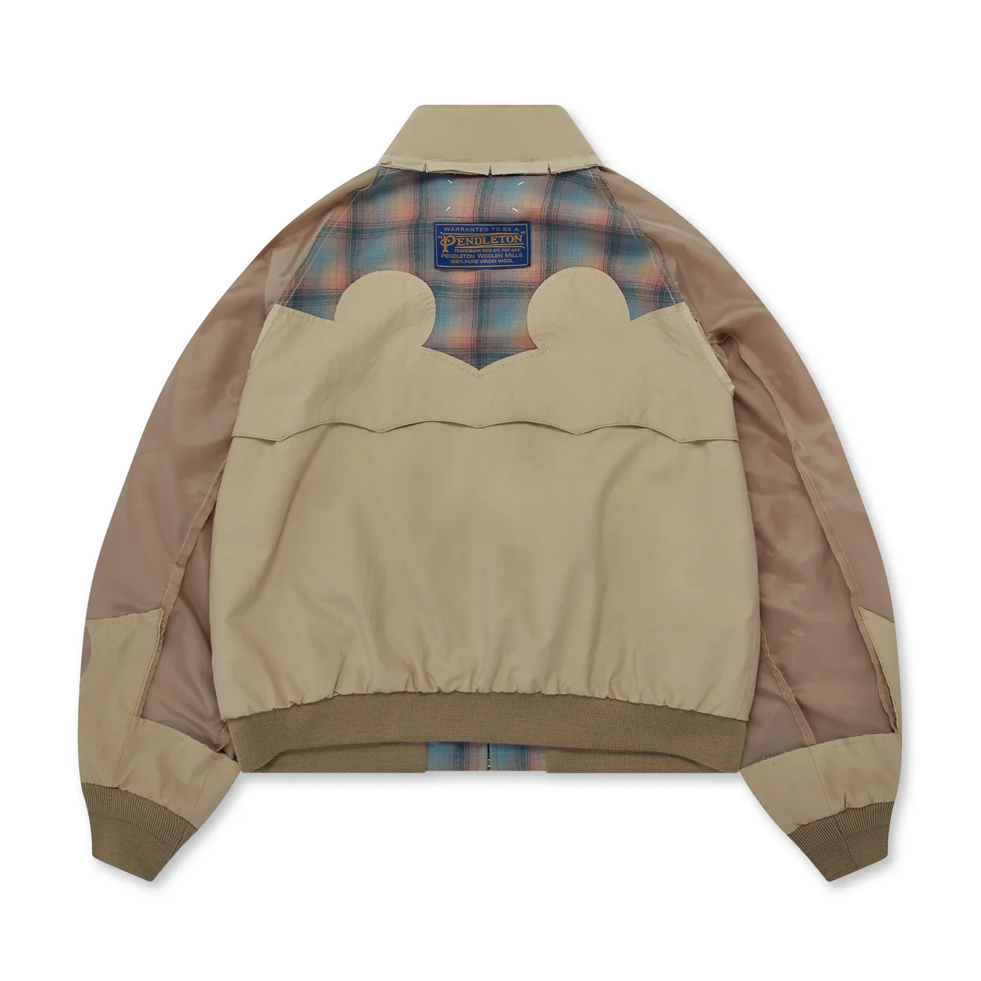 Maison Margiela - Men'S Pendleton Yoke Bomber Jacket - (Beige) - Image 2