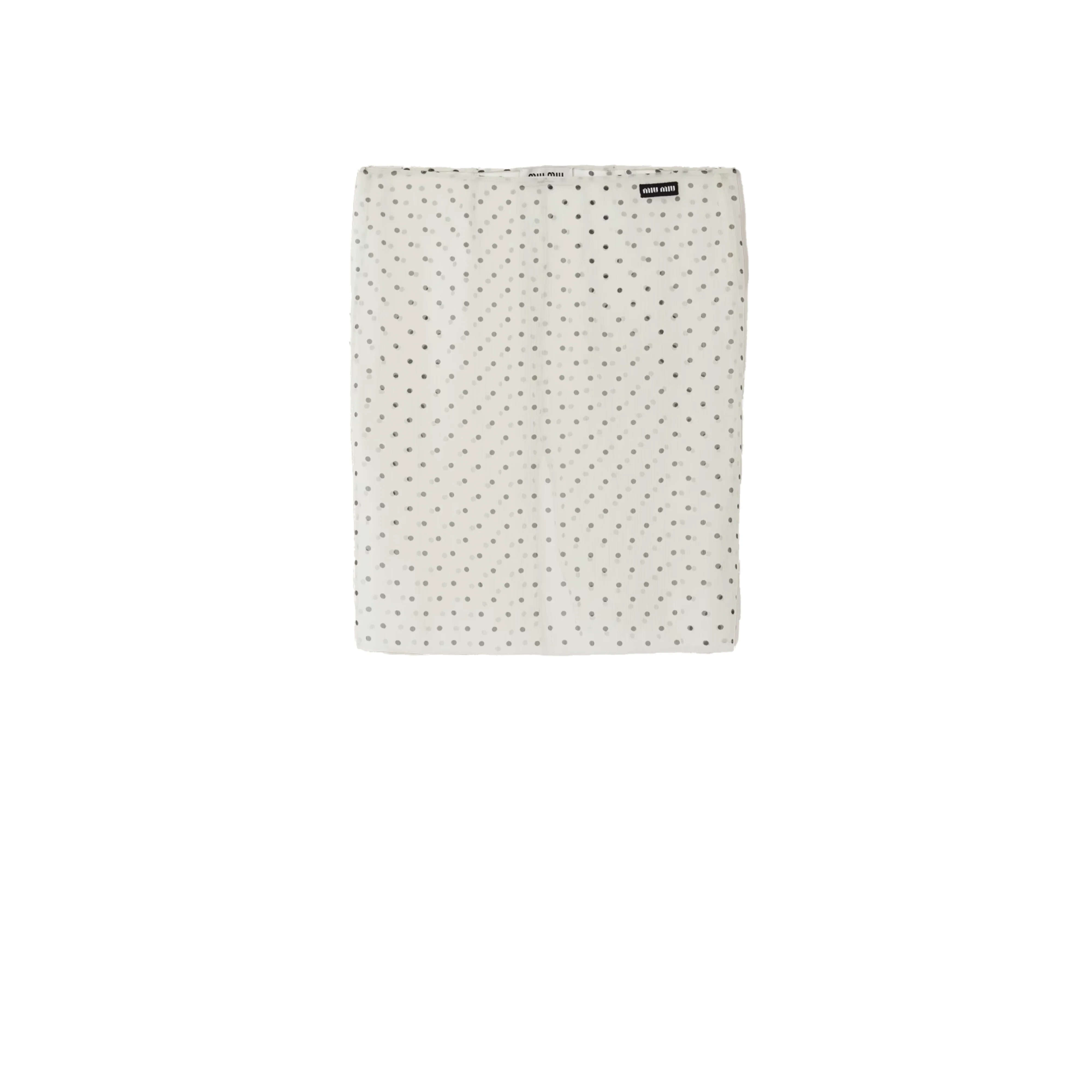 MIU MIU - Women's Polka-Dot Chiffon Skirt - (F0A72 Avorio/Nero)