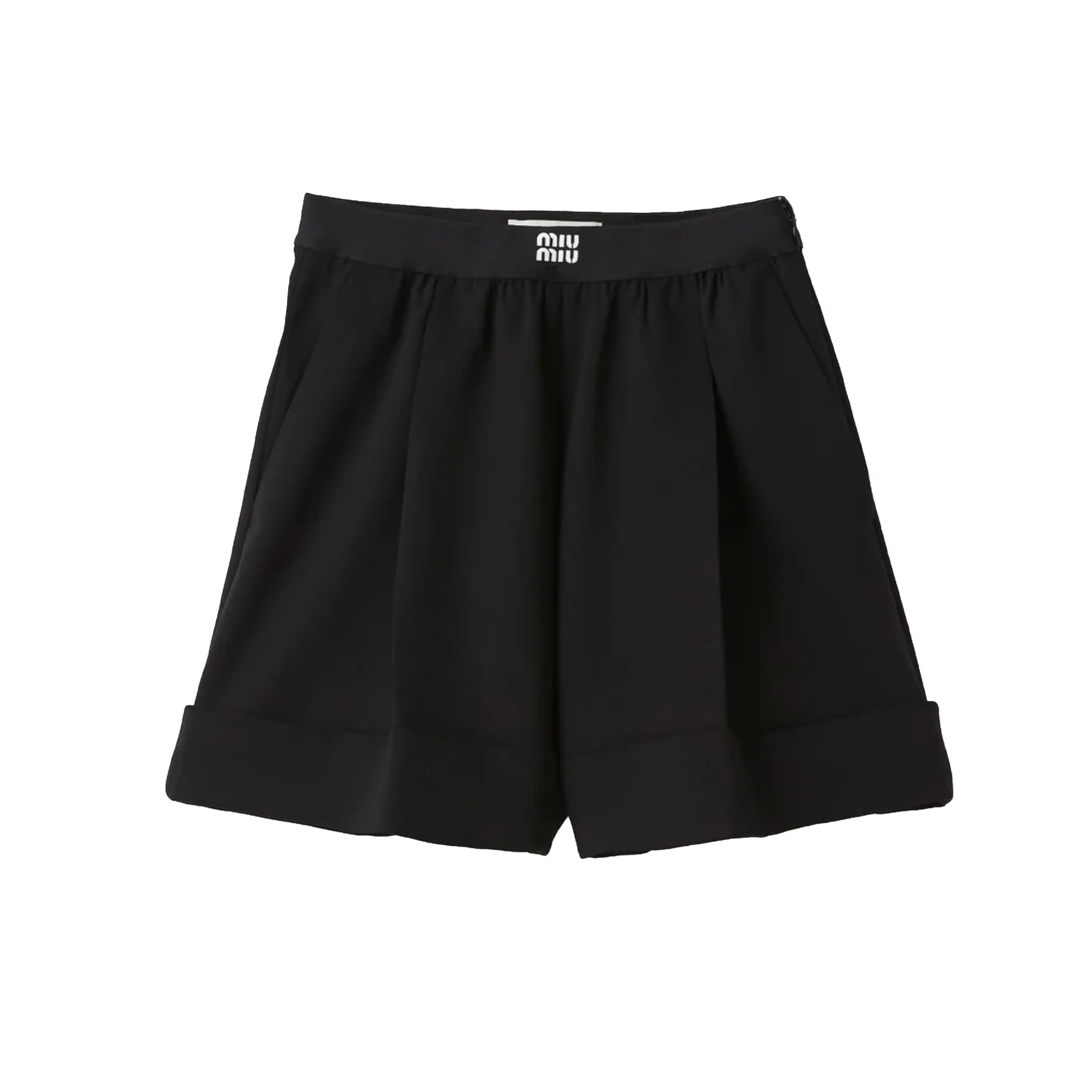 MIU MIU - Grain De Poudre Pantaloni - (Black) - Image 2