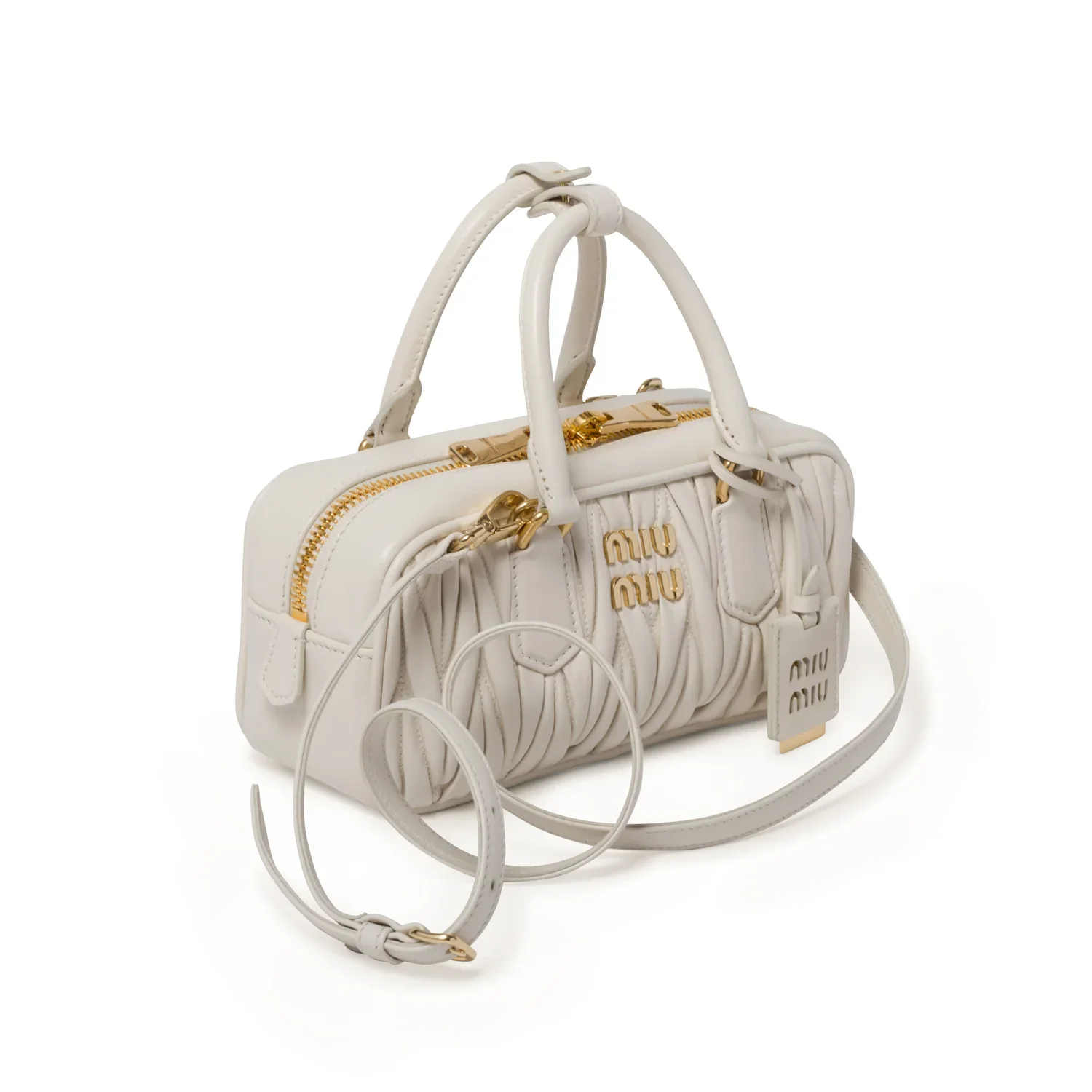 MIU MIU - Women's Arcadie Matelassé Nappa Leather Bag - (Bianco) - Image 2