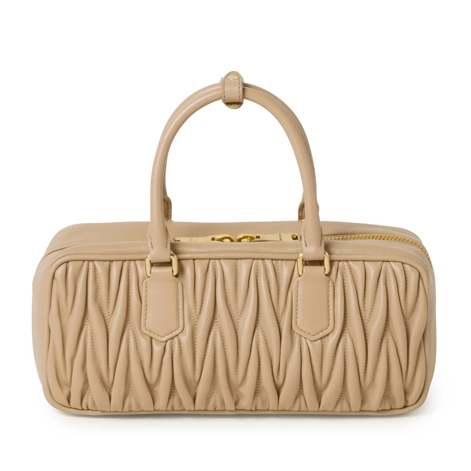 MIU MIU - Women's Arcadie Matelassé Nappa Leather Bag - (Sabbia) - Image 2