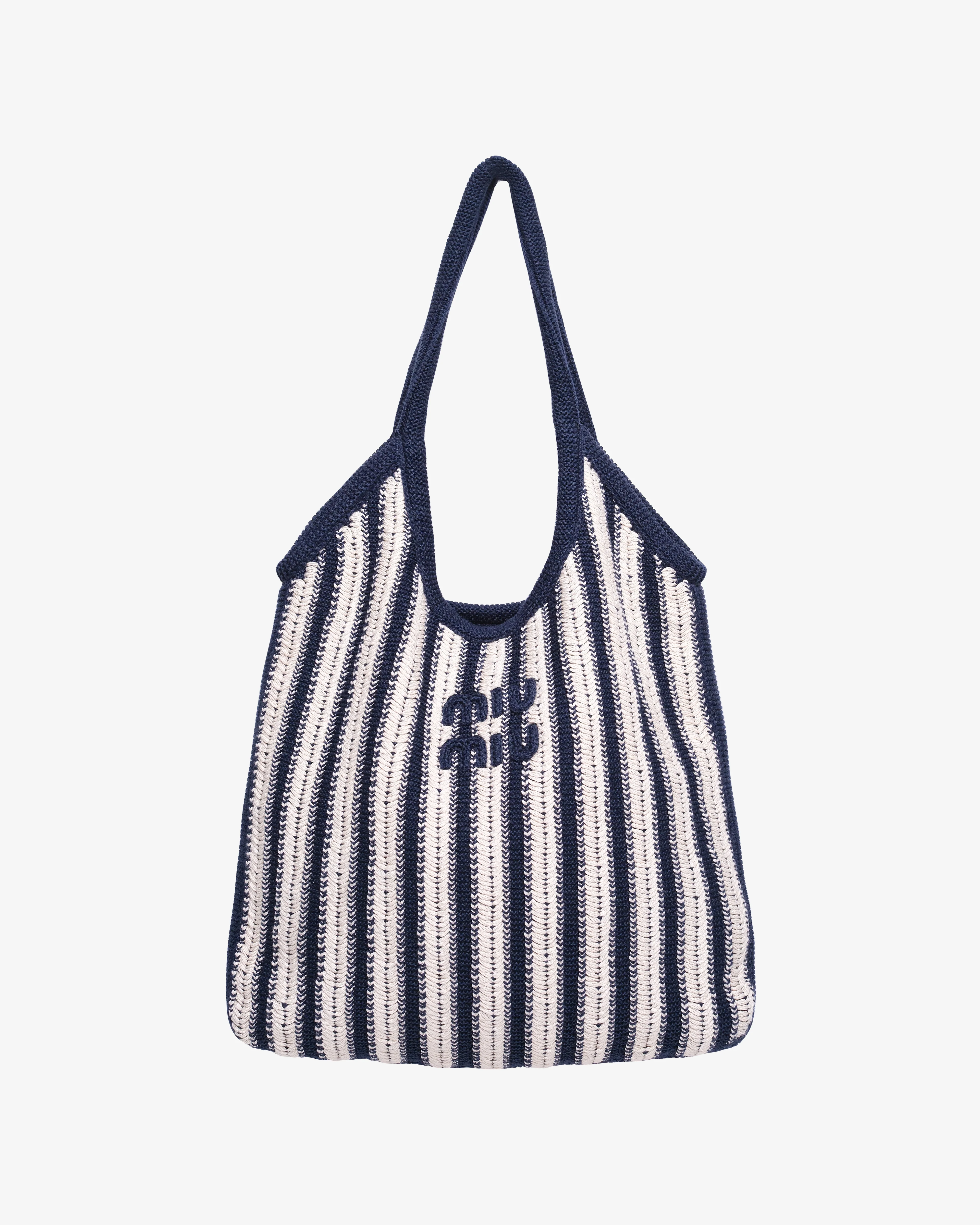MIU MIU - Women's Cotone Treccia Tote Bag - (Navy)