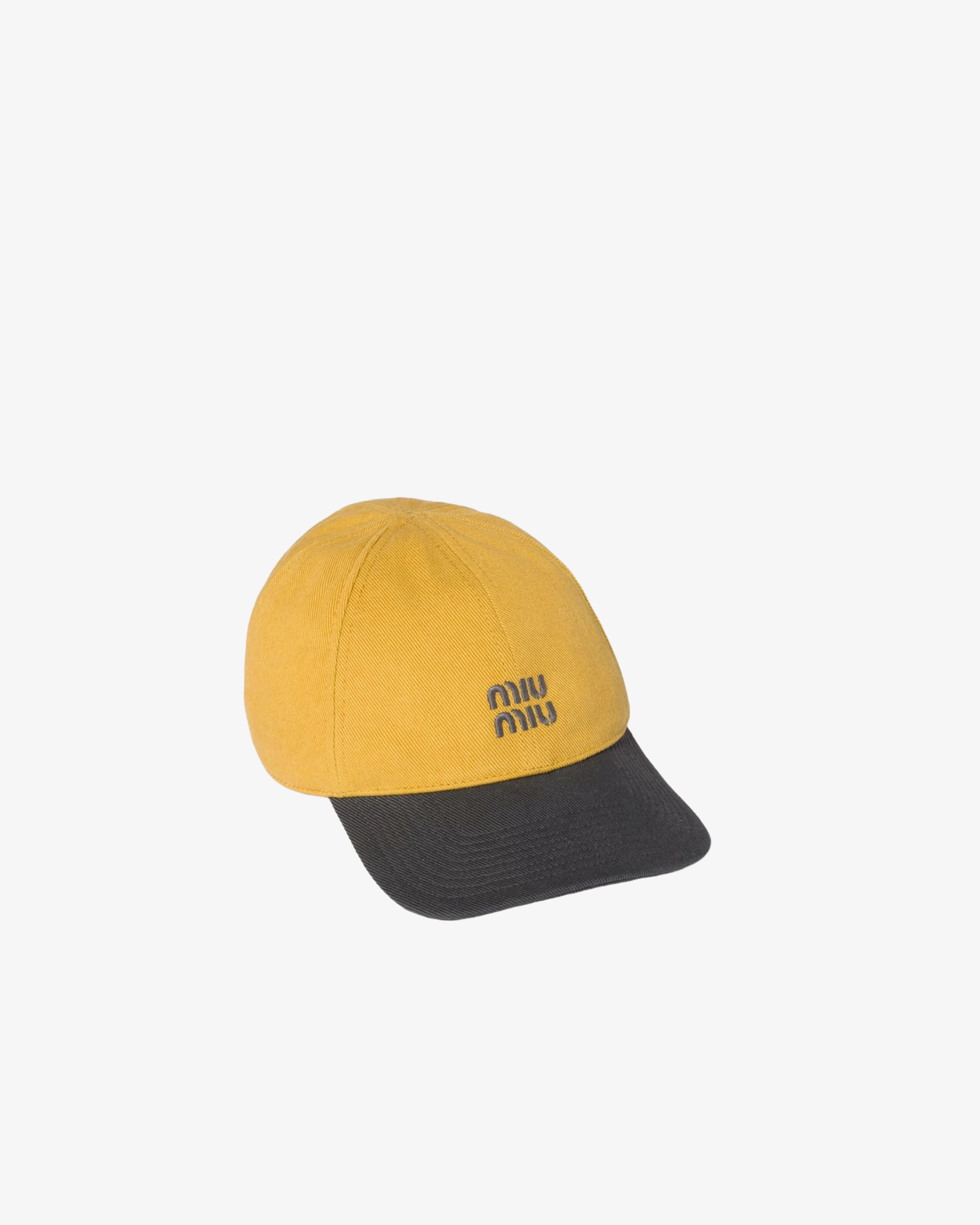 MIU MIU - Women's Drill Washed Bicolore Cap - (Yellow) - Image 2