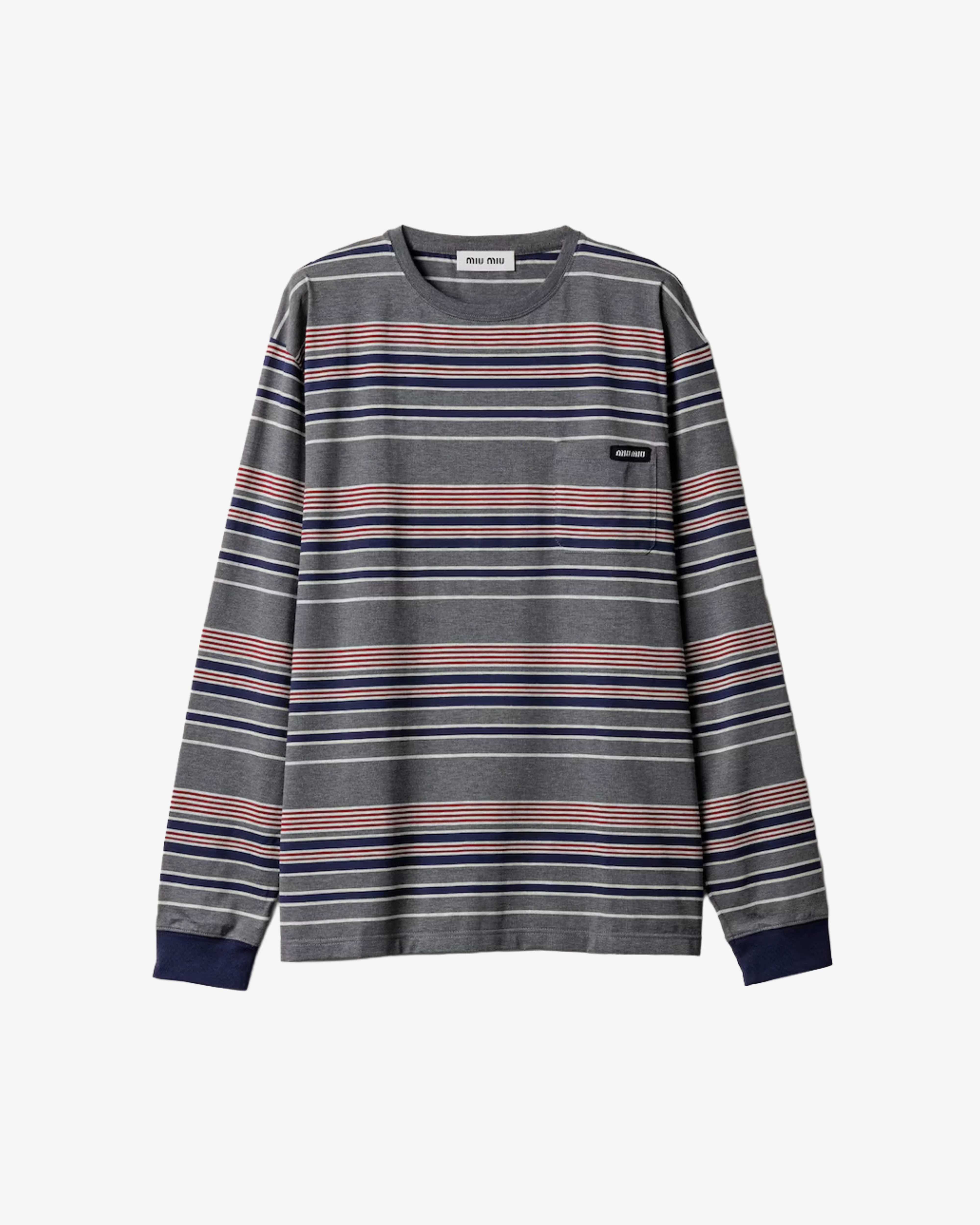 MIU MIU - Women's Jersey Riga Long Sleeve Tee - (Grey)