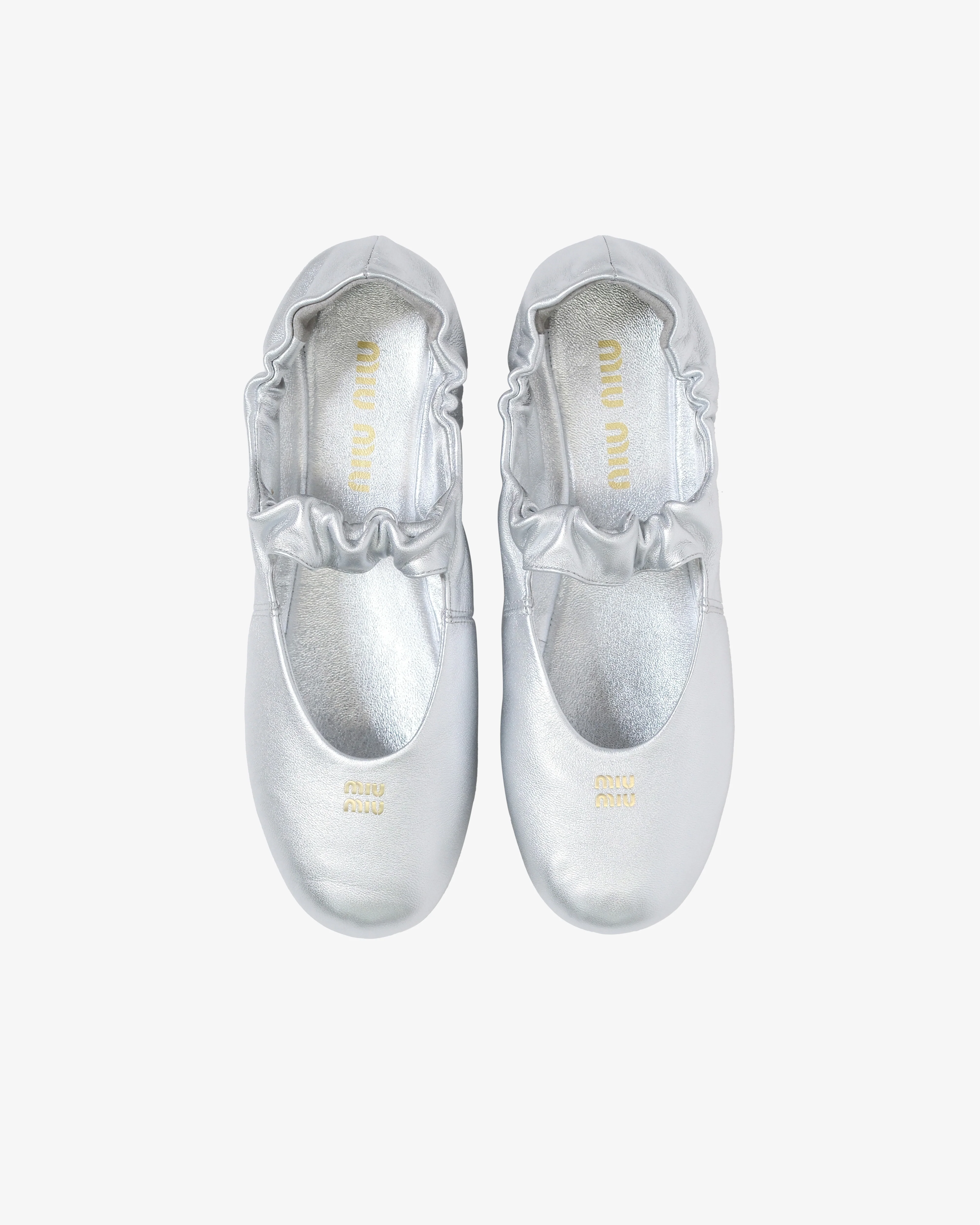 MIU MIU - Women's Modore Ballerina - (Silver) - Image 3