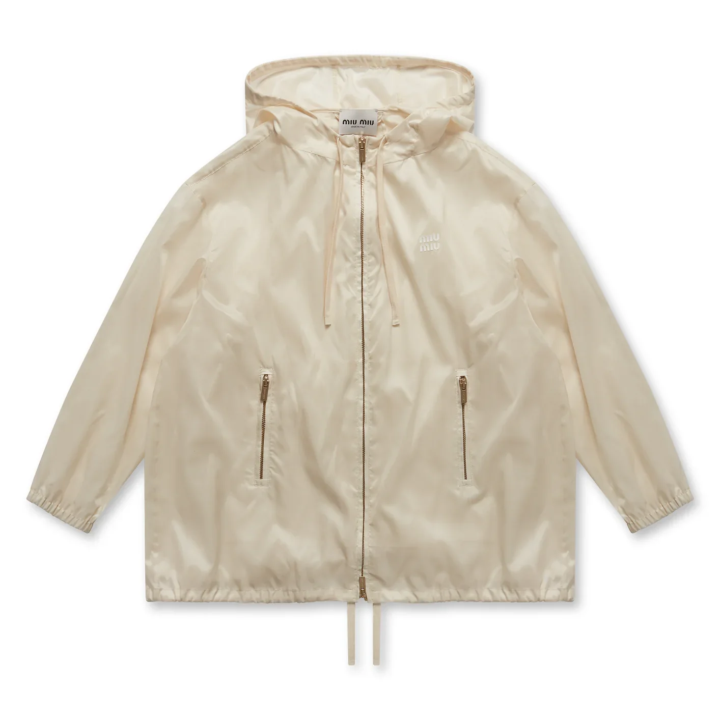 Miu Miu - Women'S Technical Silk Blouson Jacket - (Avorio)