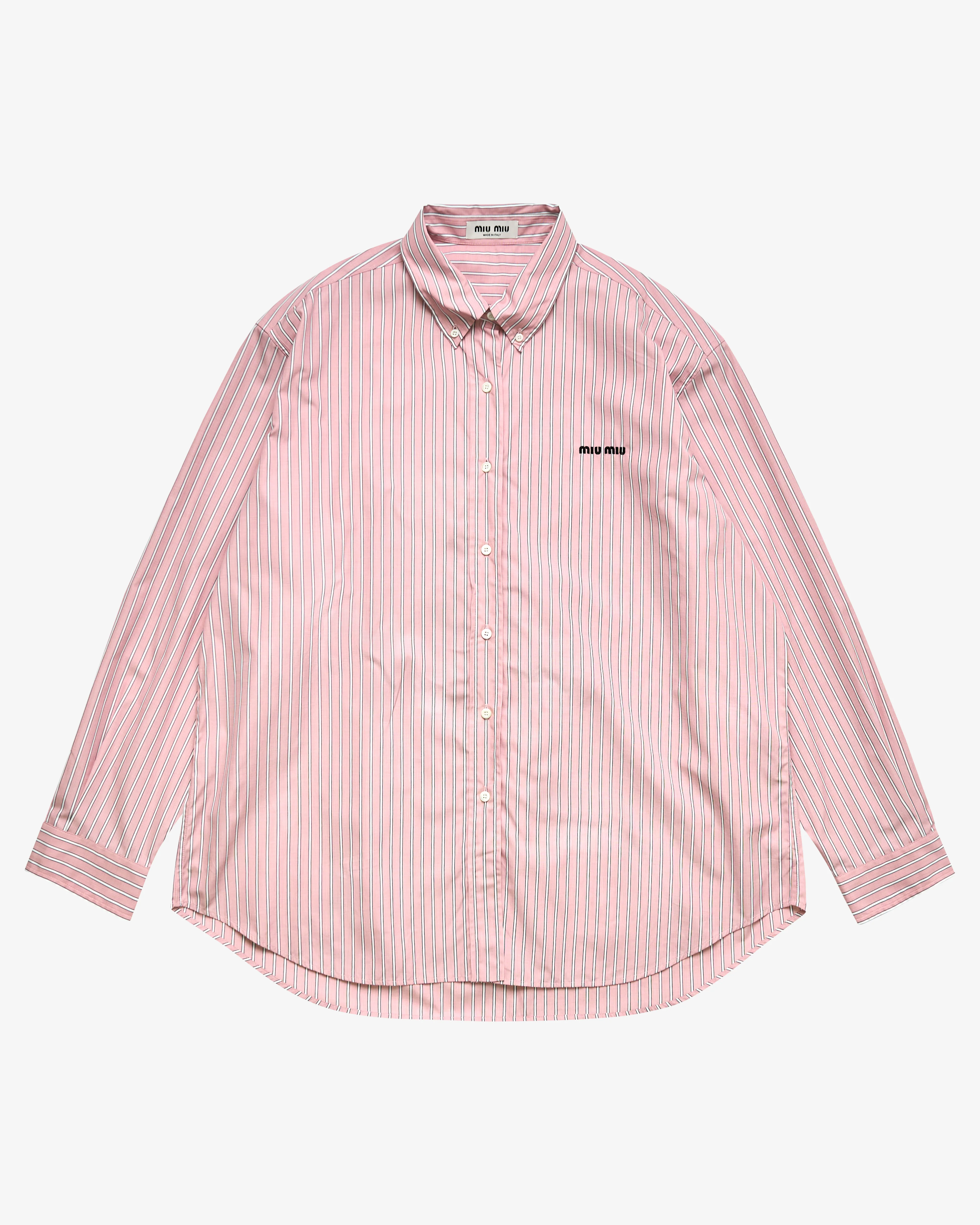 MIU MIU - Men's Popeline Riga Shirt - (Pink)