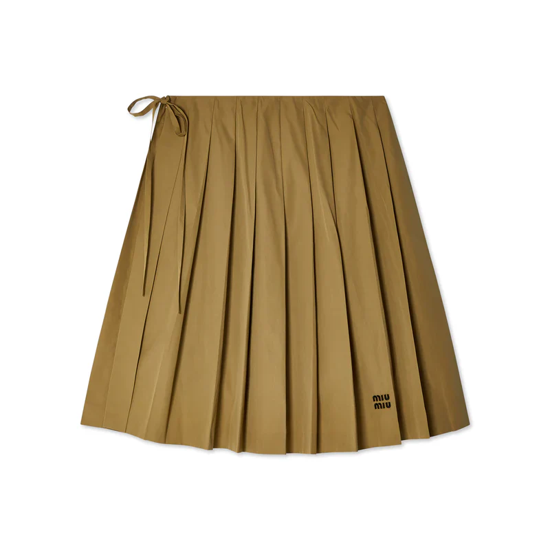 MIU MIU - Women's Poplin Skirt - (Khaki)