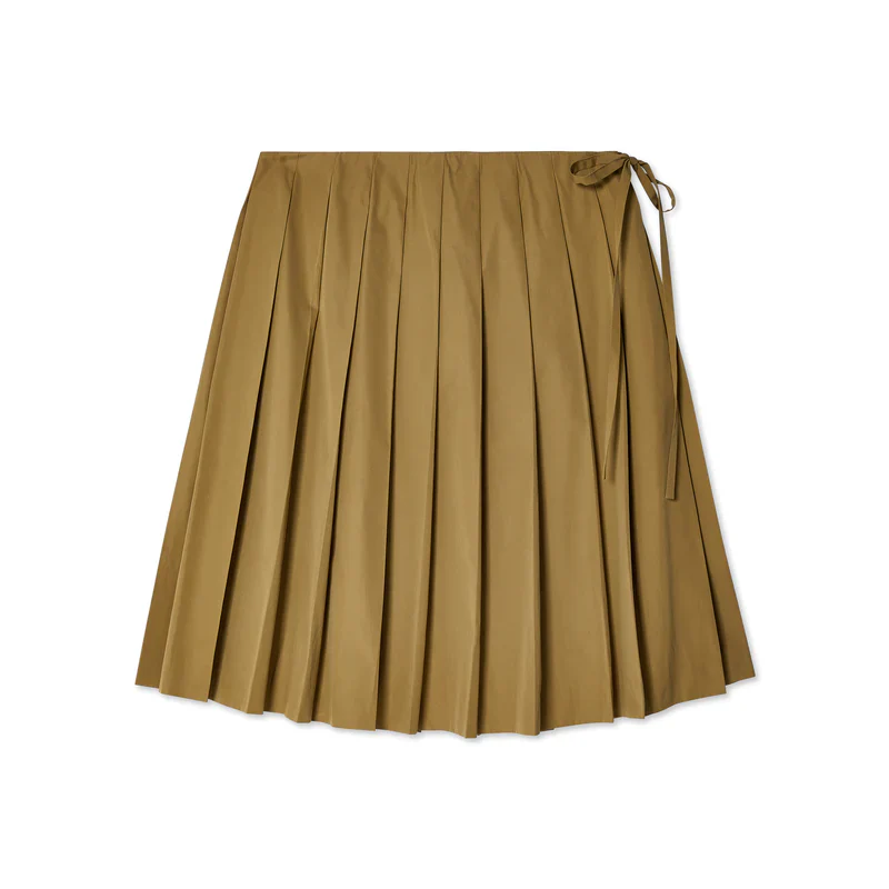 MIU MIU - Women's Poplin Skirt - (Khaki) - Image 2