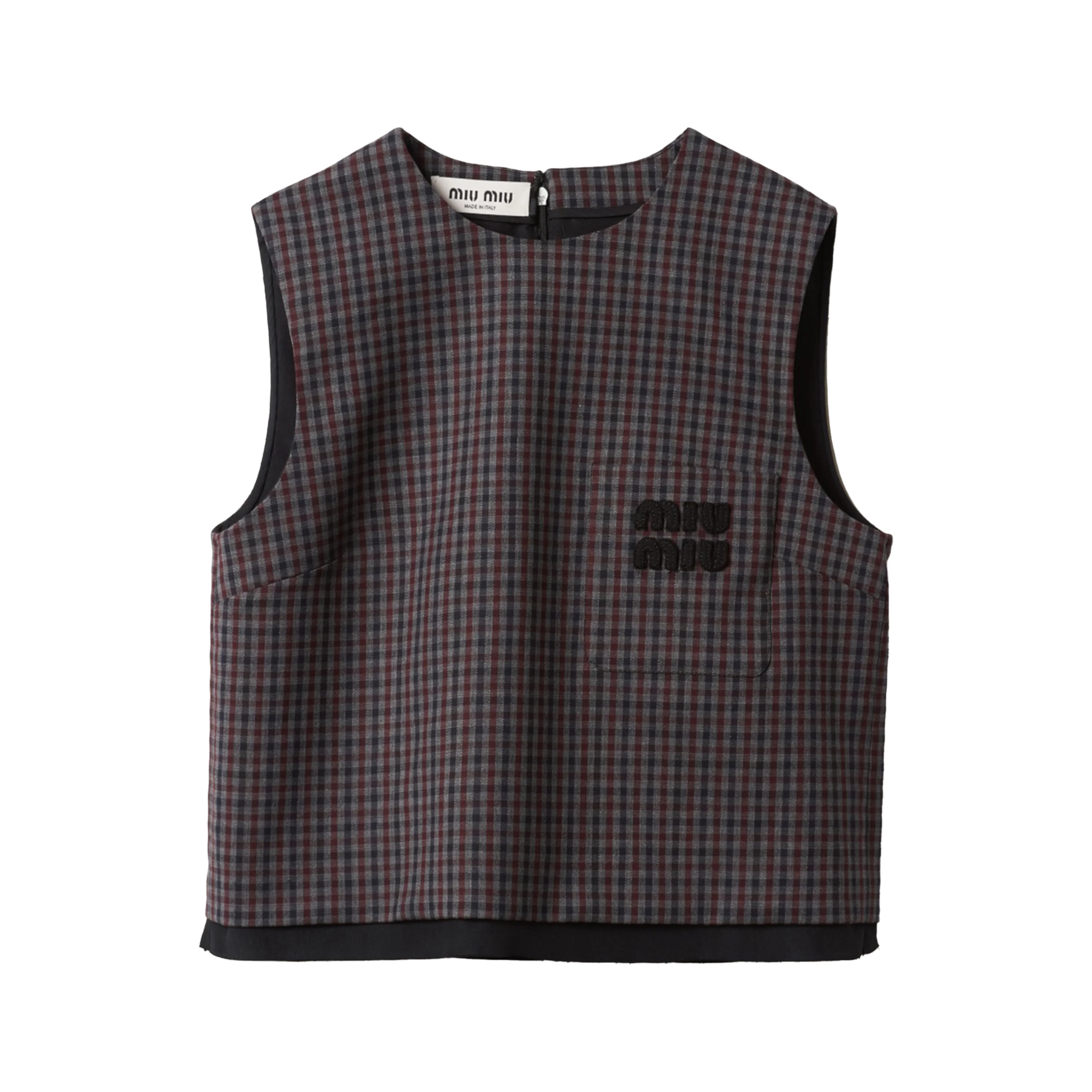 MIU MIU - Women's Vichy Top - (Granato)
