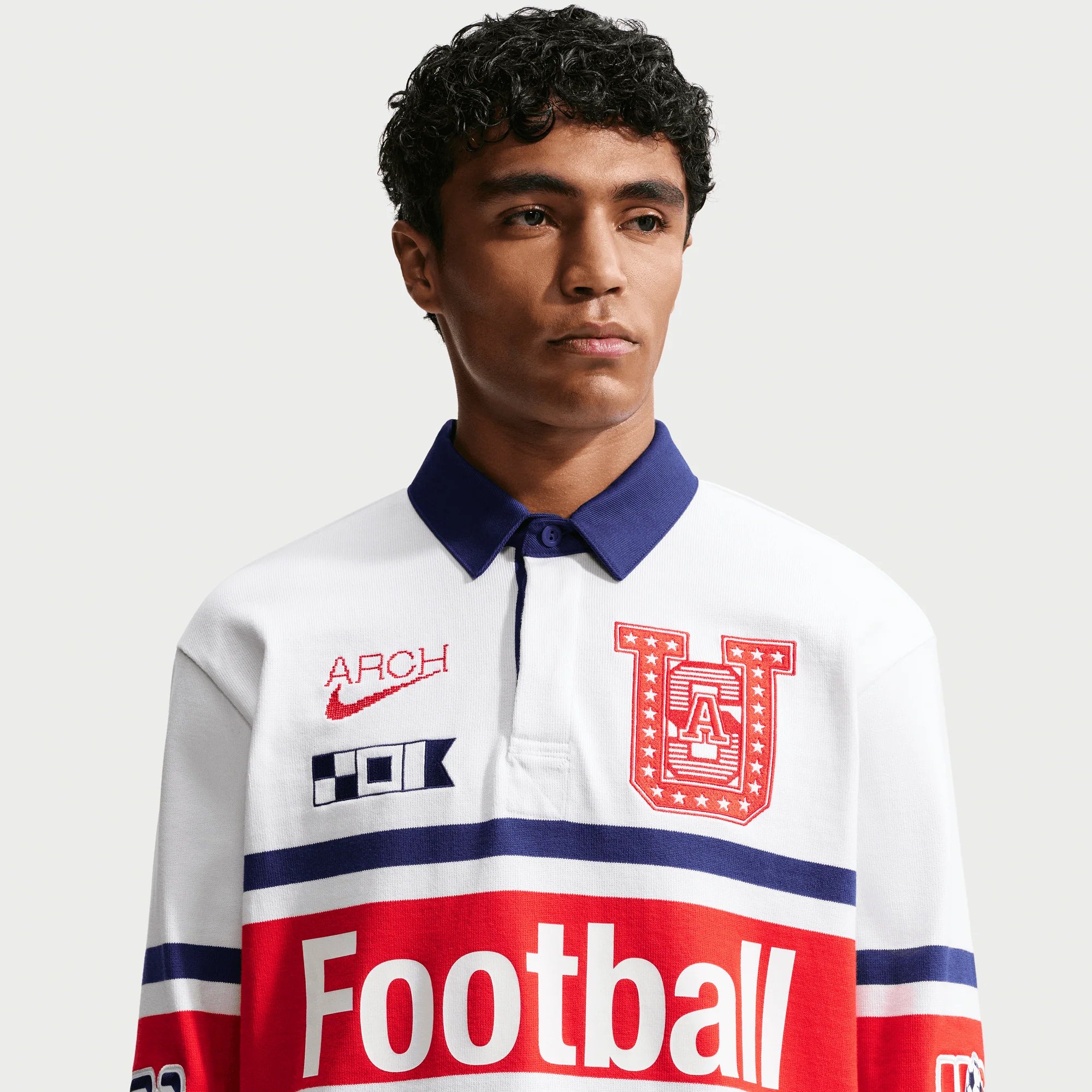 Nike - Men's Virgil Abloh Archive Long Sleeve Rugby Top - (IM3227-100) - Image 2