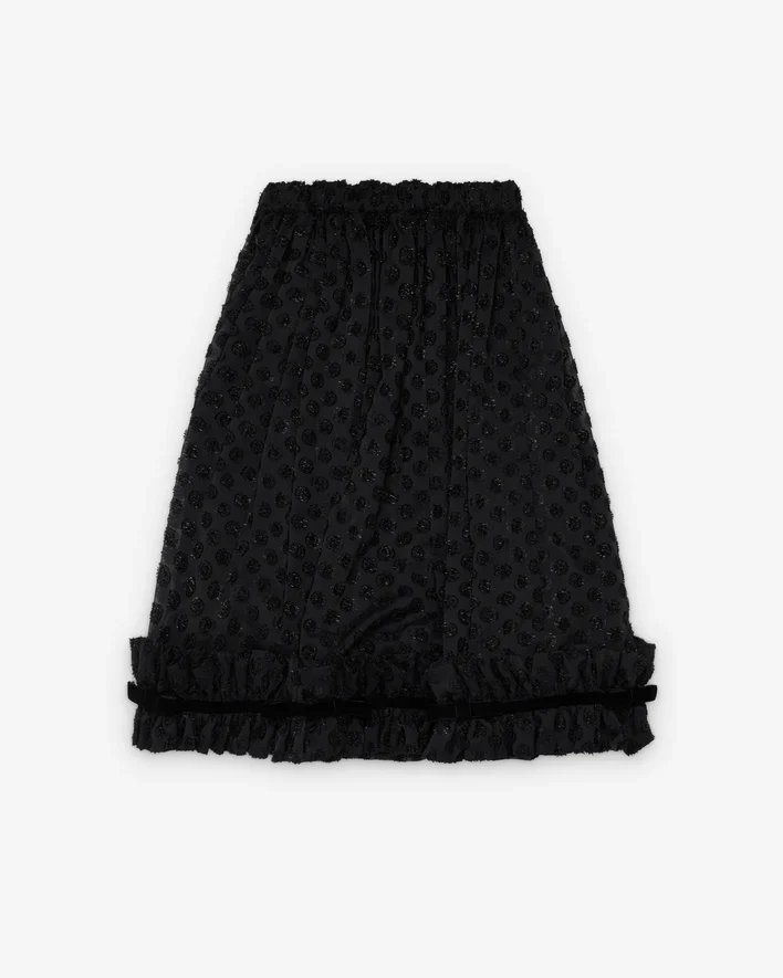 Noir Kei Ninomiya - Women's Polka Dots Pattern Cut Jacquard Georgette - (Black)