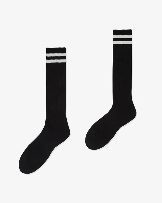 Noir Kei Ninomiya - Women's Striped Socks - (Black1) - Image 2