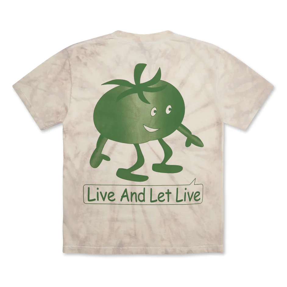 ONLINE CERAMICS - Live And Let Live T-Shirt - (Hand Dyed) - Image 2