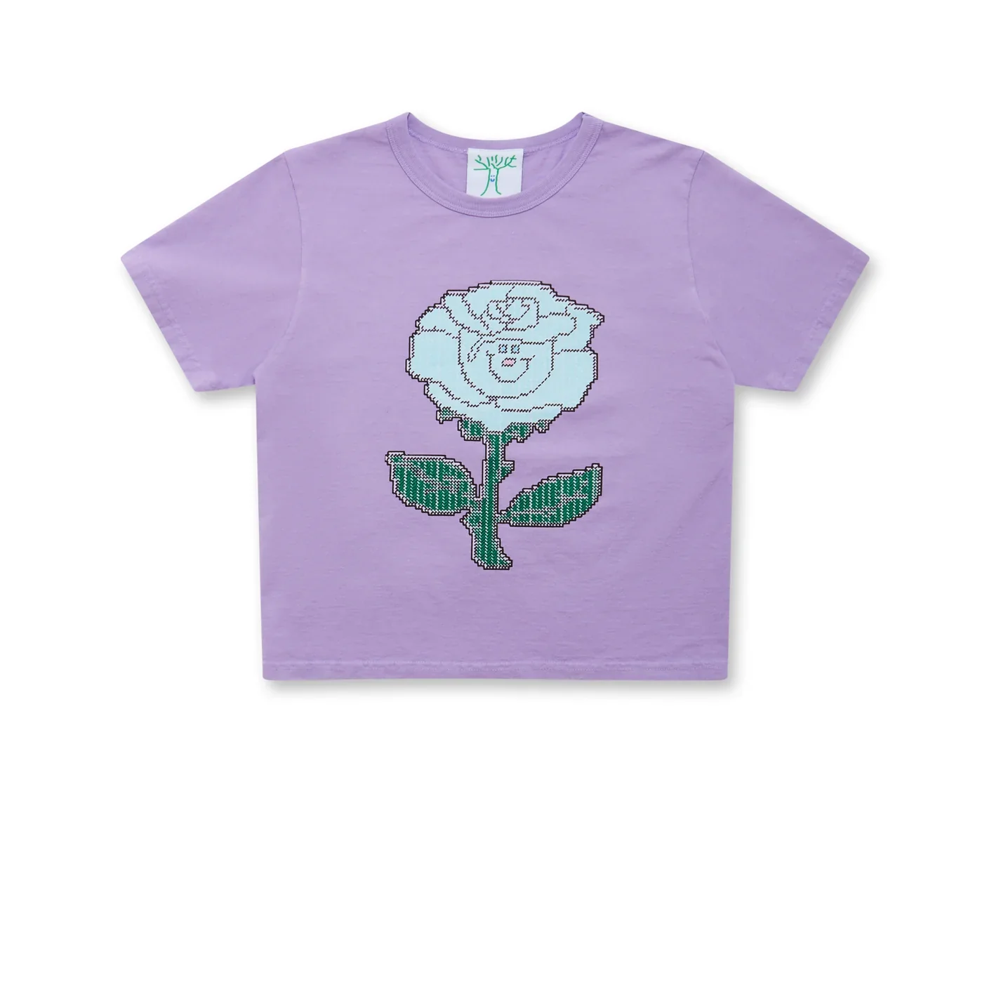 Online Ceramics - Blue Rose Smiley Baby Tee - (Lilac)