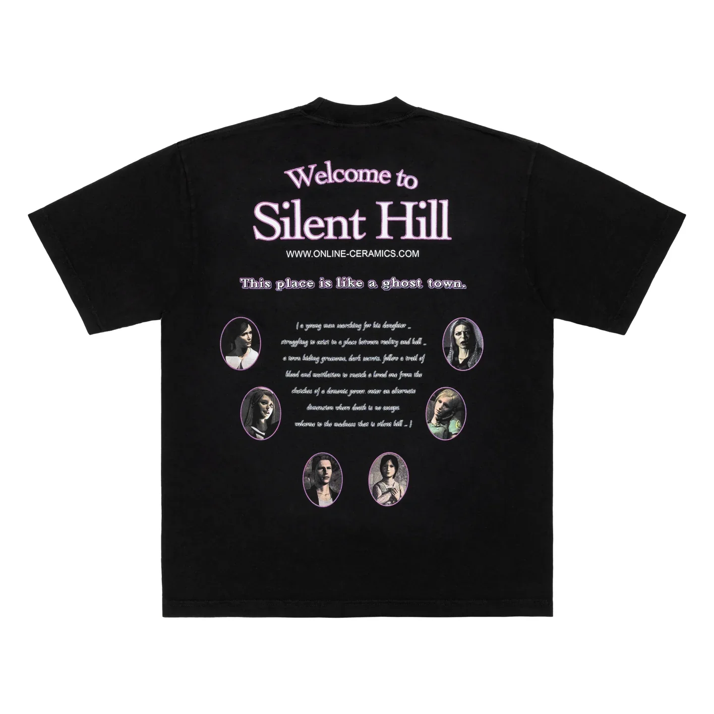 Online Ceramics - Welcome To Silent Hill S/S Tee - (Black) - Image 2