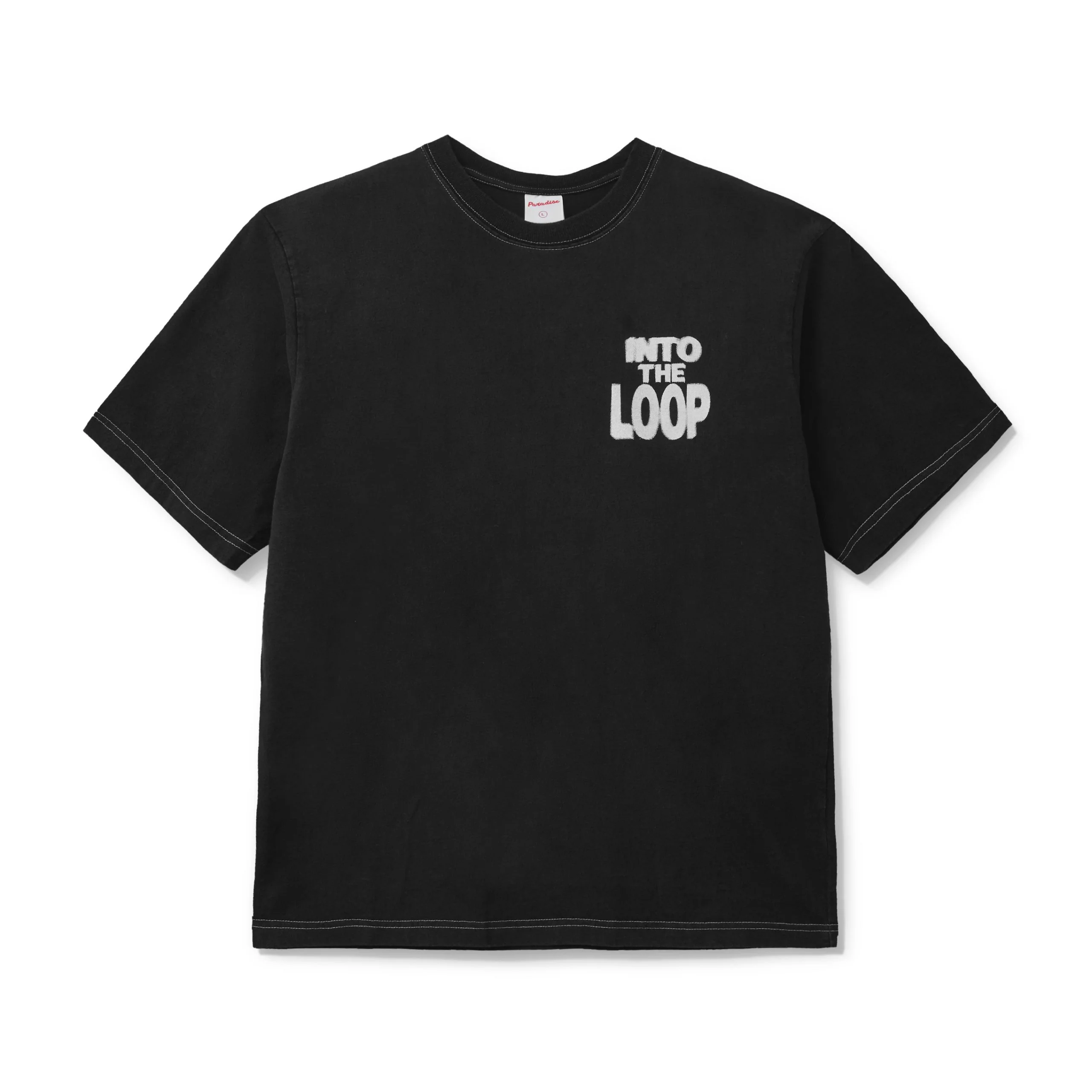 PARADISE YOUTH CLUB - Into The Loop Tee - (Black Acid Wash) - Image 2