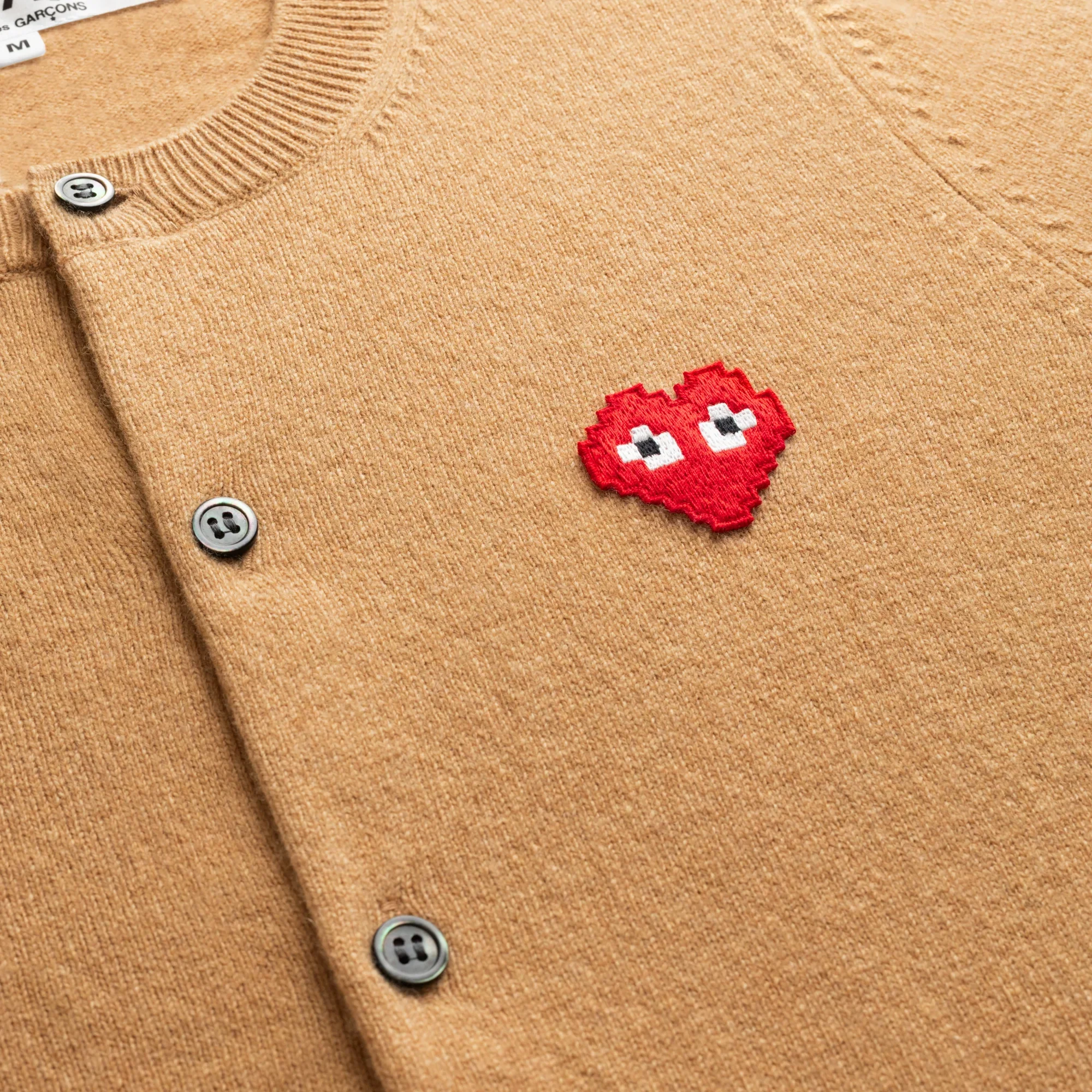 PLAY - the Artist Invader Ladies's Cardigan - (N083)(Camel) - Image 2