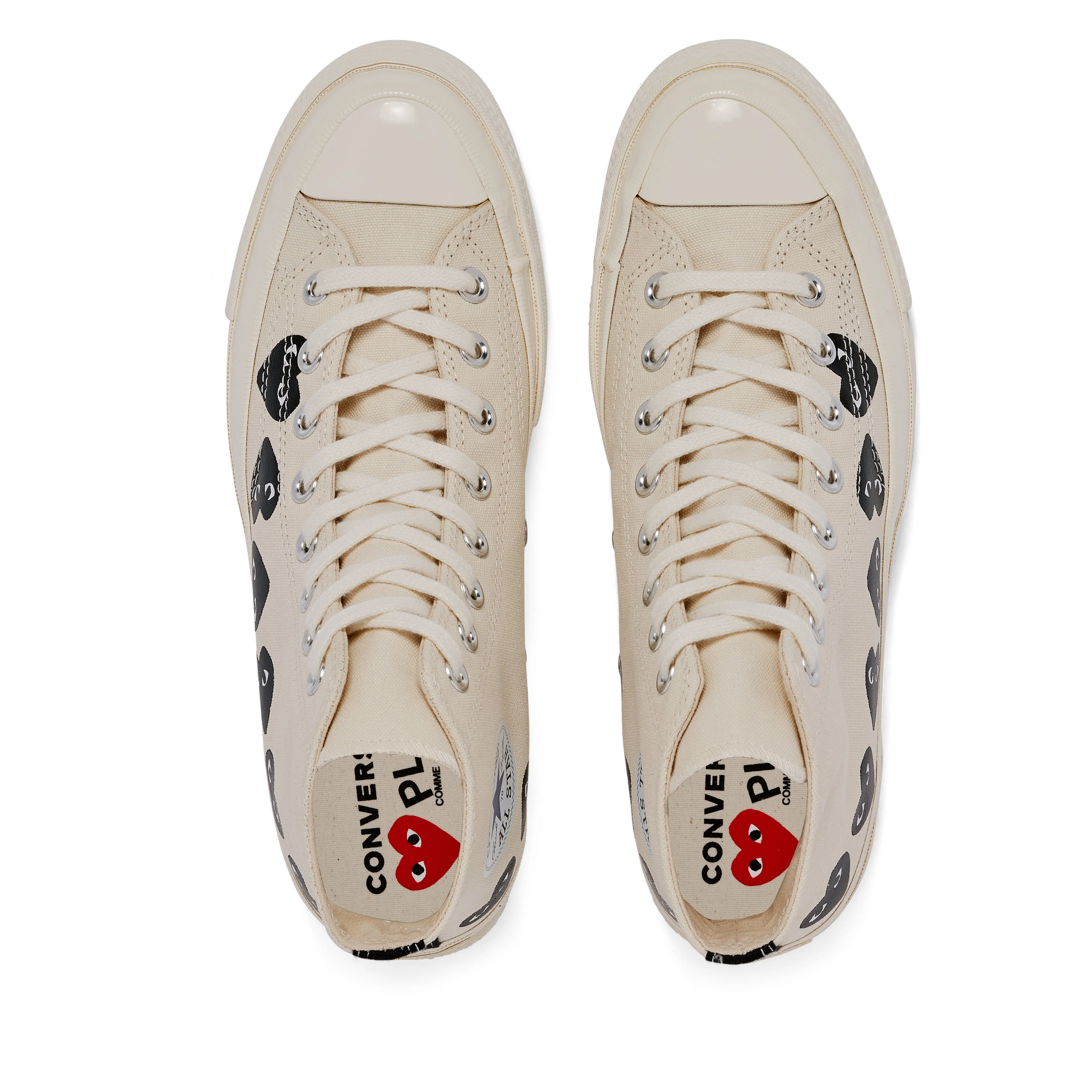Play Converse - Multi Black Heart Chuck Taylor All Star '70 High Sneakers - (Beige) - Image 6