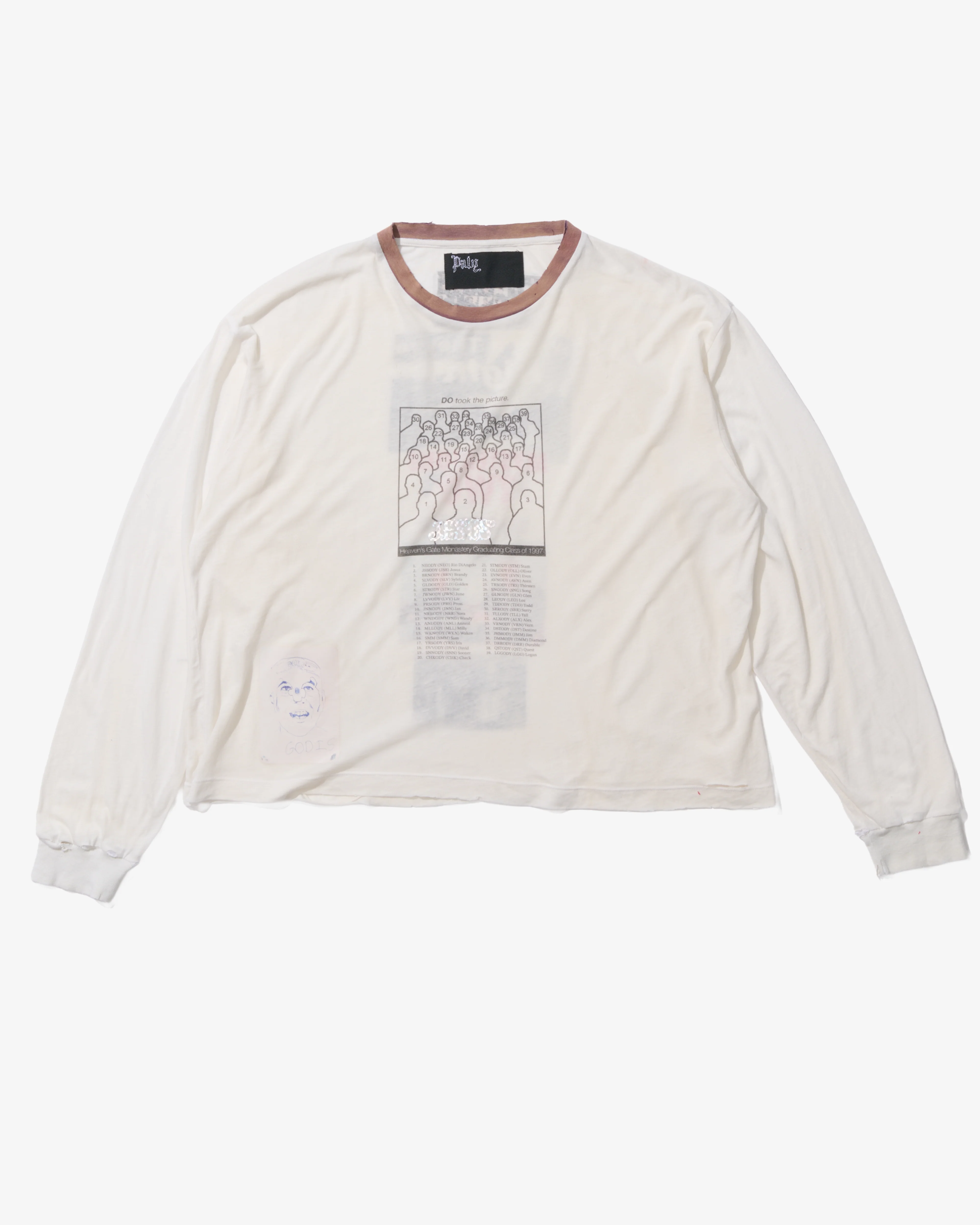 PALY - Men's Heavens Gate Ringer Long Sleeve Tee - (White)