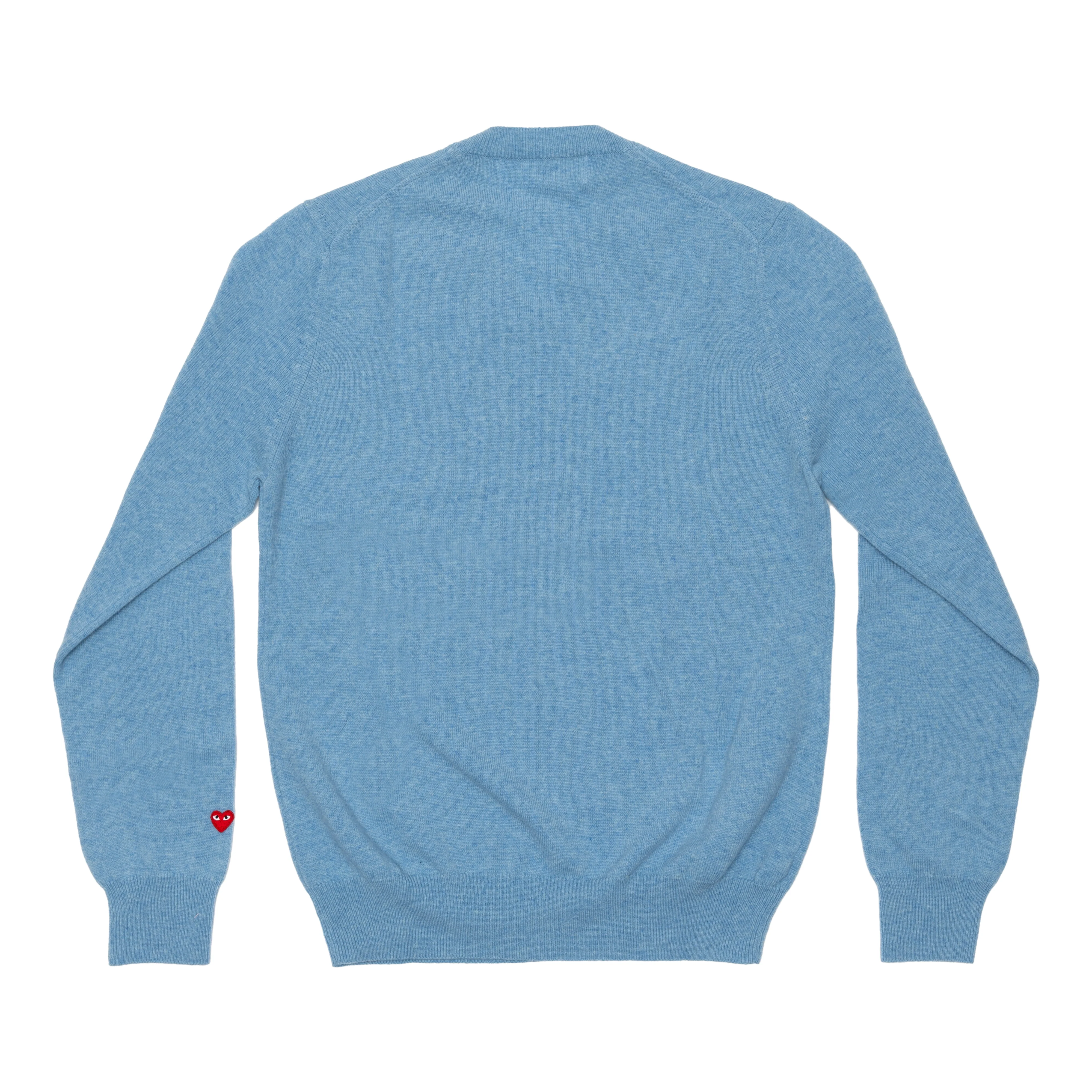 Play - Men's Lambswool V Neck Cardigan - (Blue) - Image 2