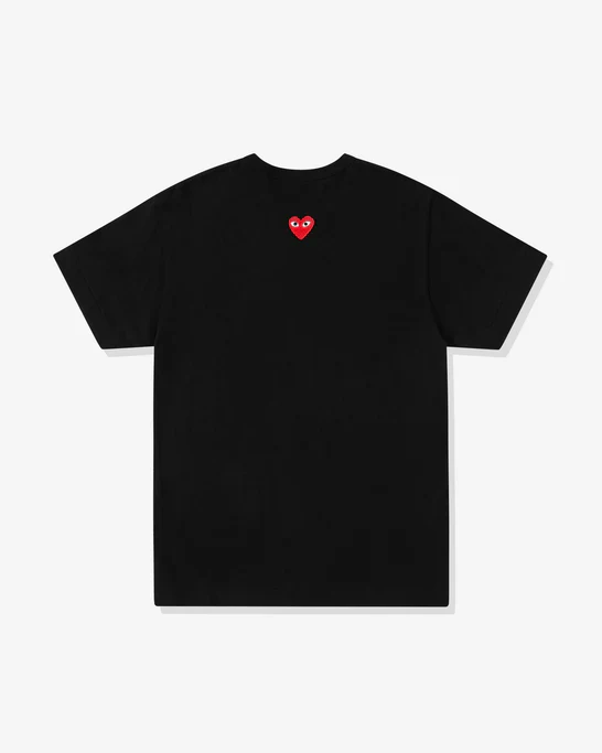 Play - Unisex Reverse Red Heart T-Shirt - (Black)