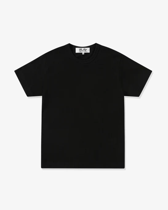 Play - Unisex Reverse Black Heart T-Shirt - (Black) - Image 2