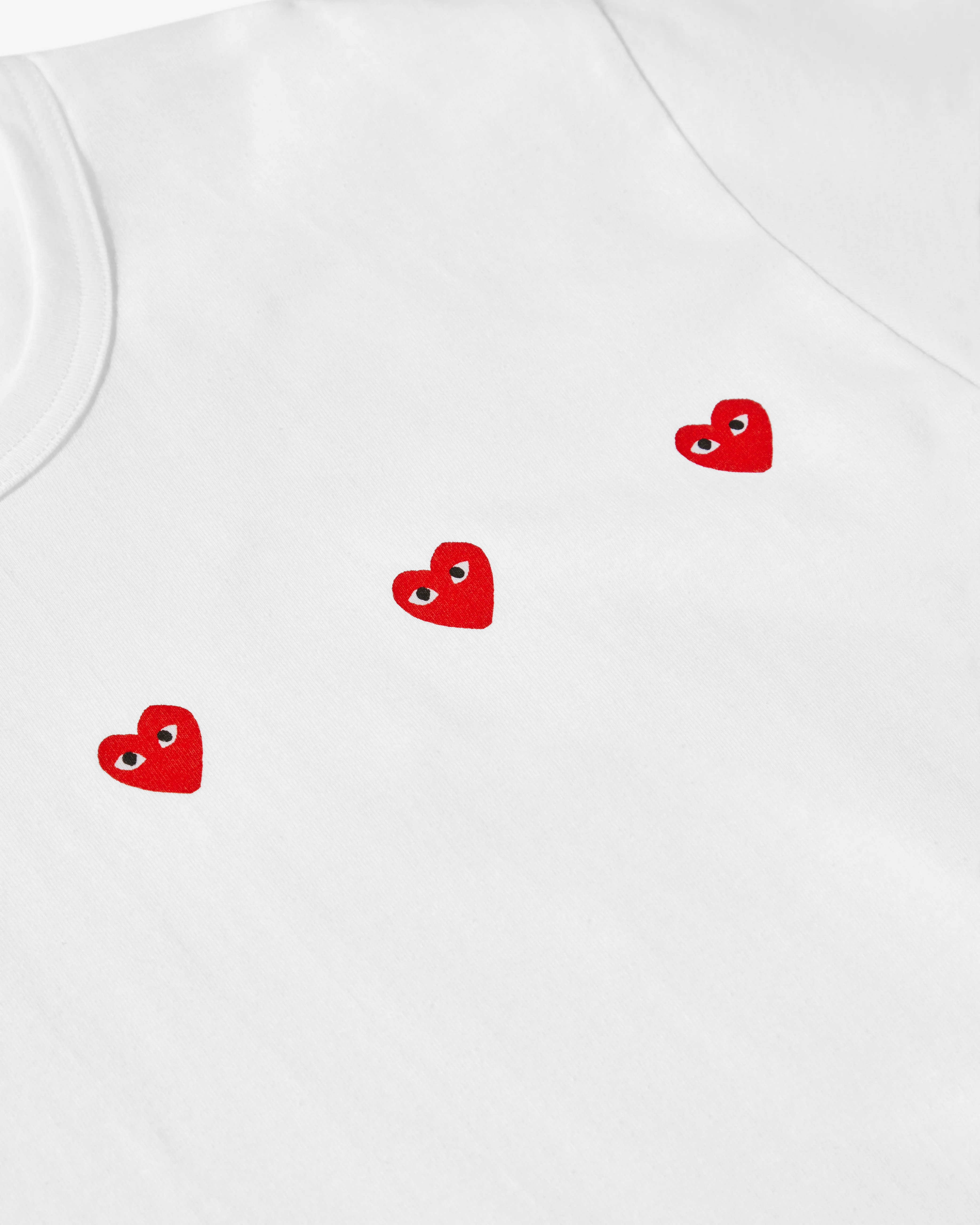 Play - Multi Red Heart T-Shirt - (White) - Image 2