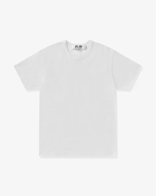 Play - Unisex Reverse Black Heart T-Shirt - (White) - Image 2