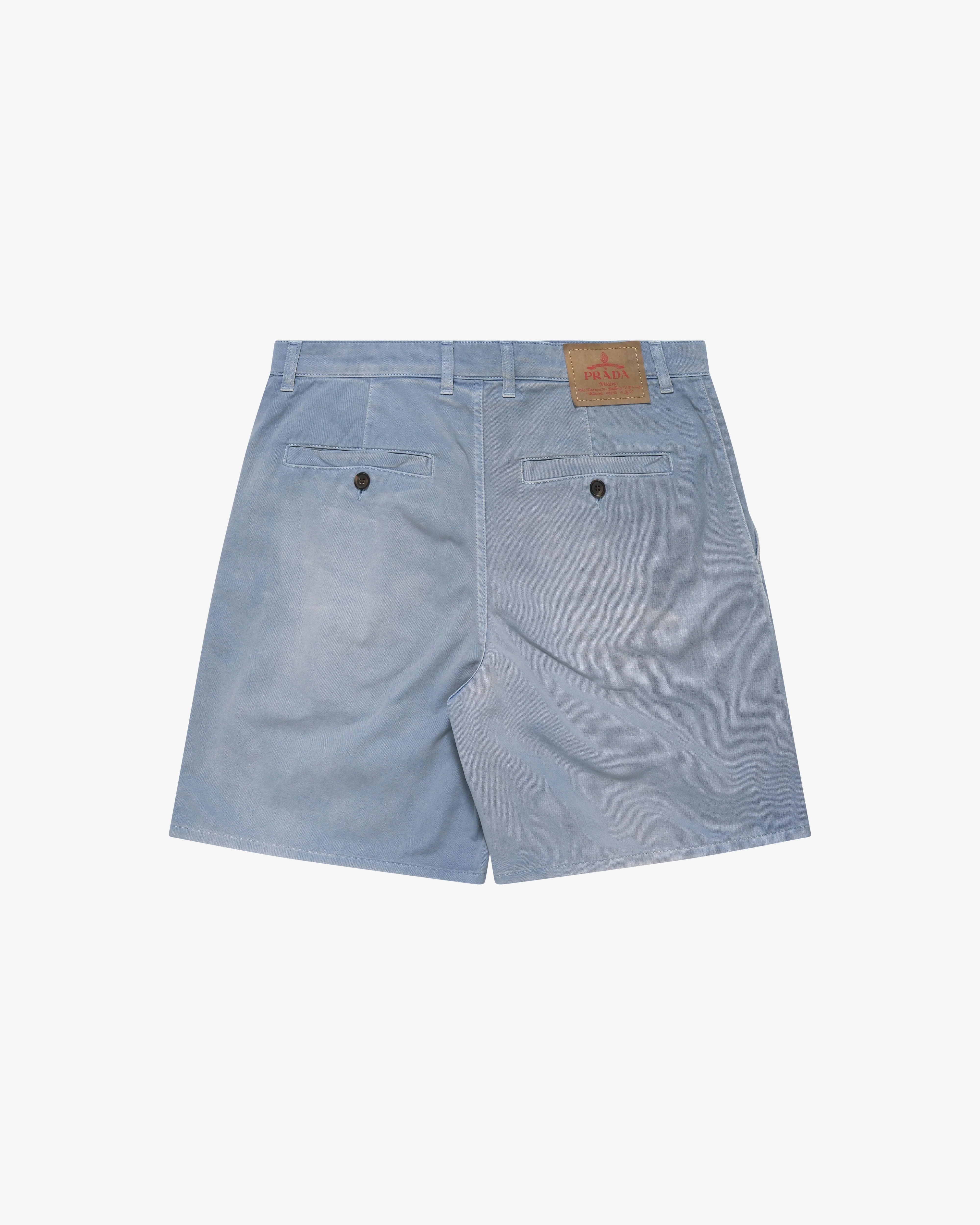 Prada - Men's Garbadine Old Shorts - (Light Blue) - Image 2
