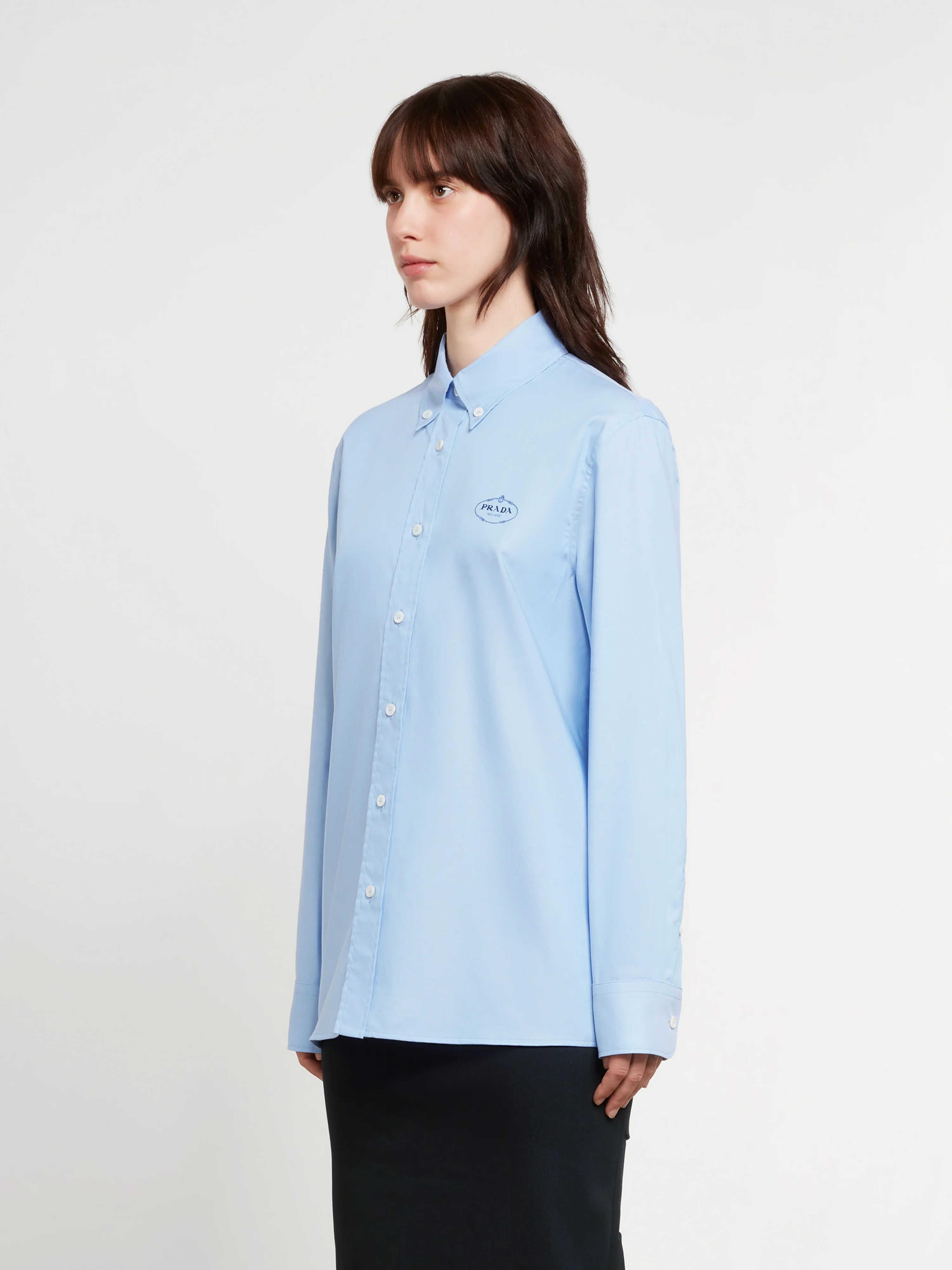 PRADA - Women's Oxford Cotton Shirt - (Light Blue) - Image 3