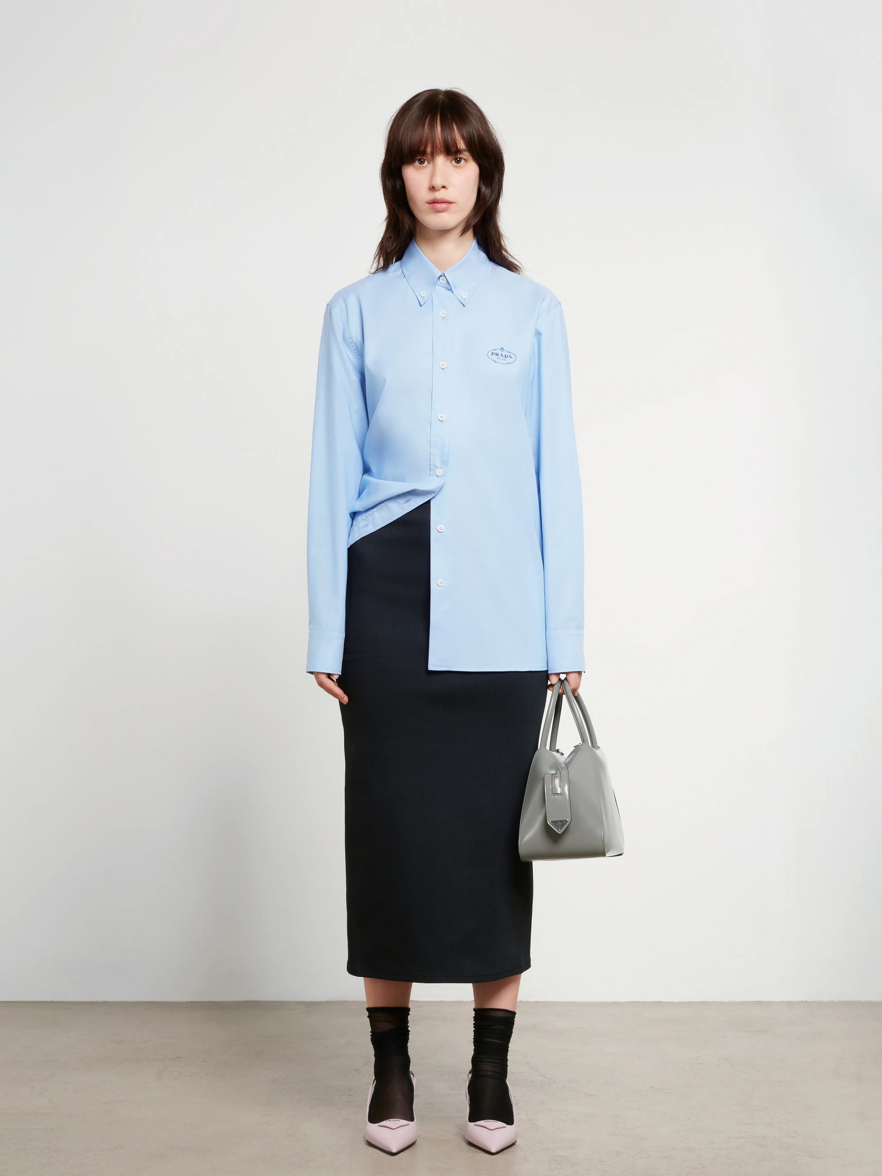 PRADA - Women's Oxford Cotton Shirt - (Light Blue) - Image 5