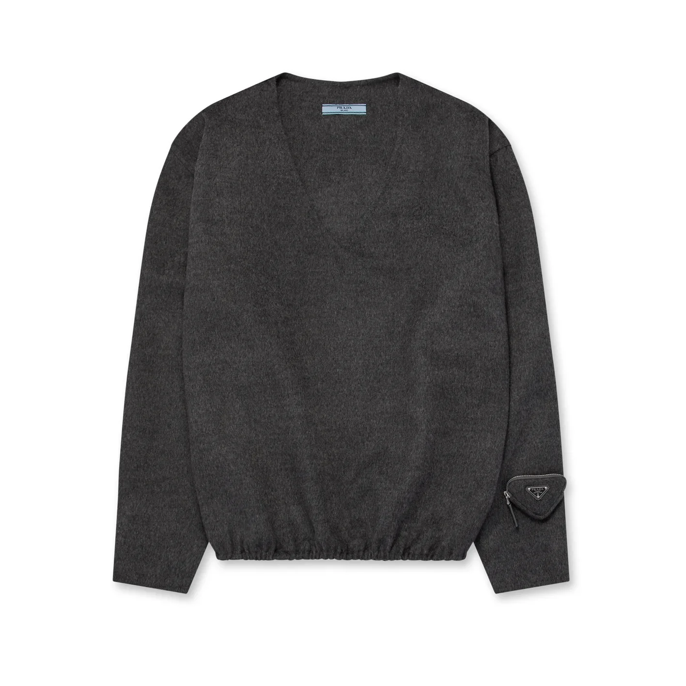 Prada - Women's V-Neck Top - (Grey)