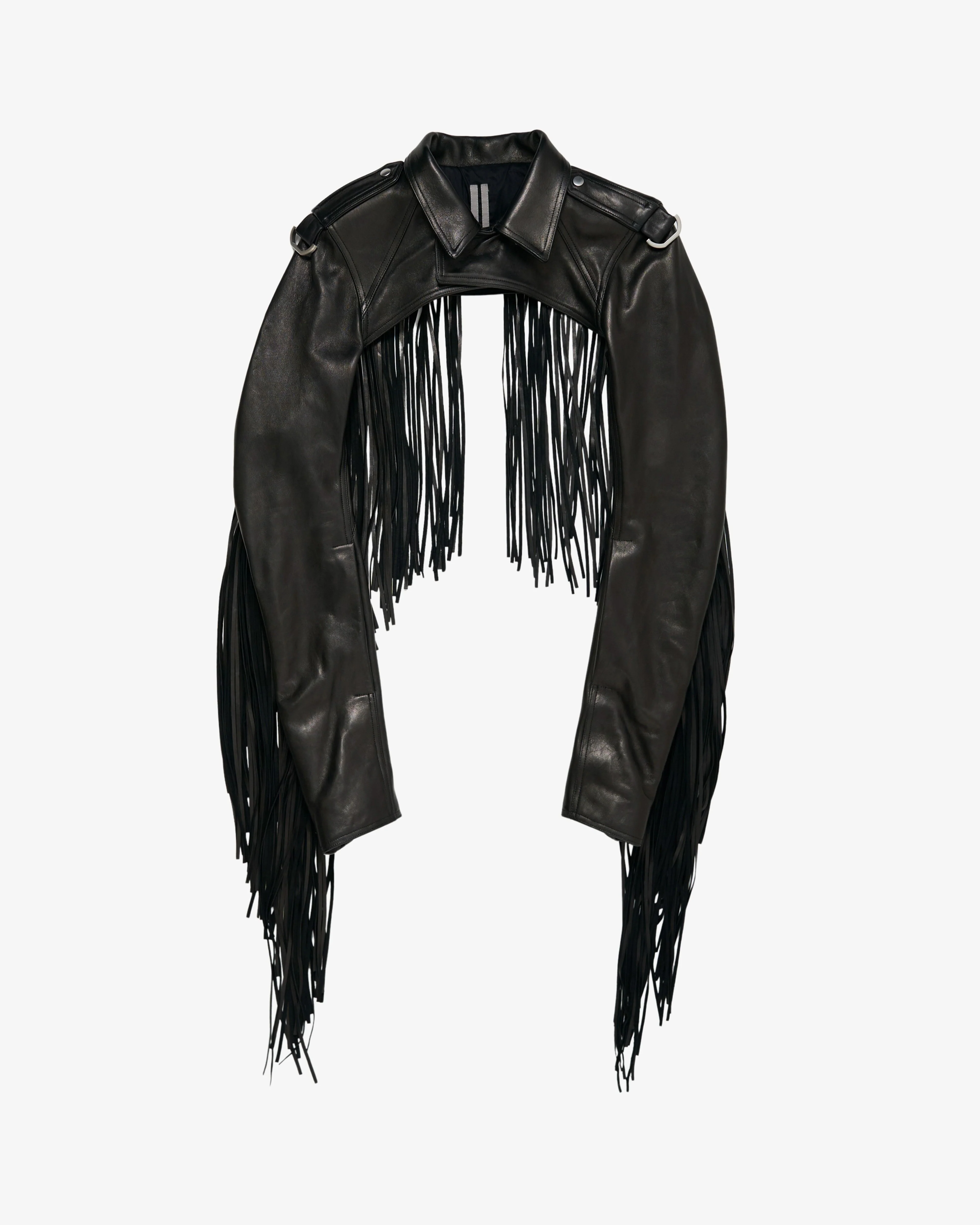 RICK OWENS - Men's Microbiker Leather Jacket - (Black)