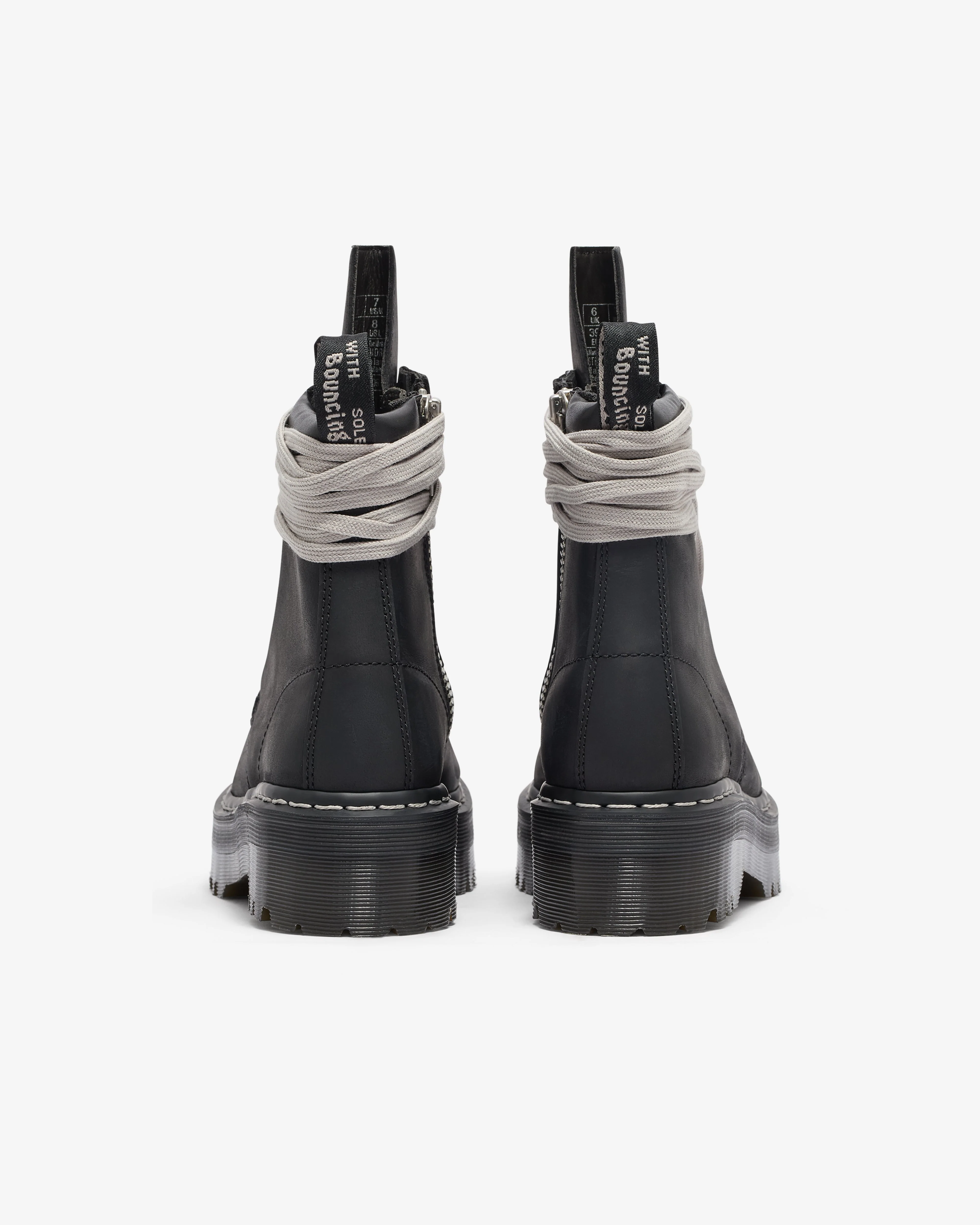 Rick Owens - Dr. Martens Quad Sole Steel Toe Boot - (Black) - Image 4