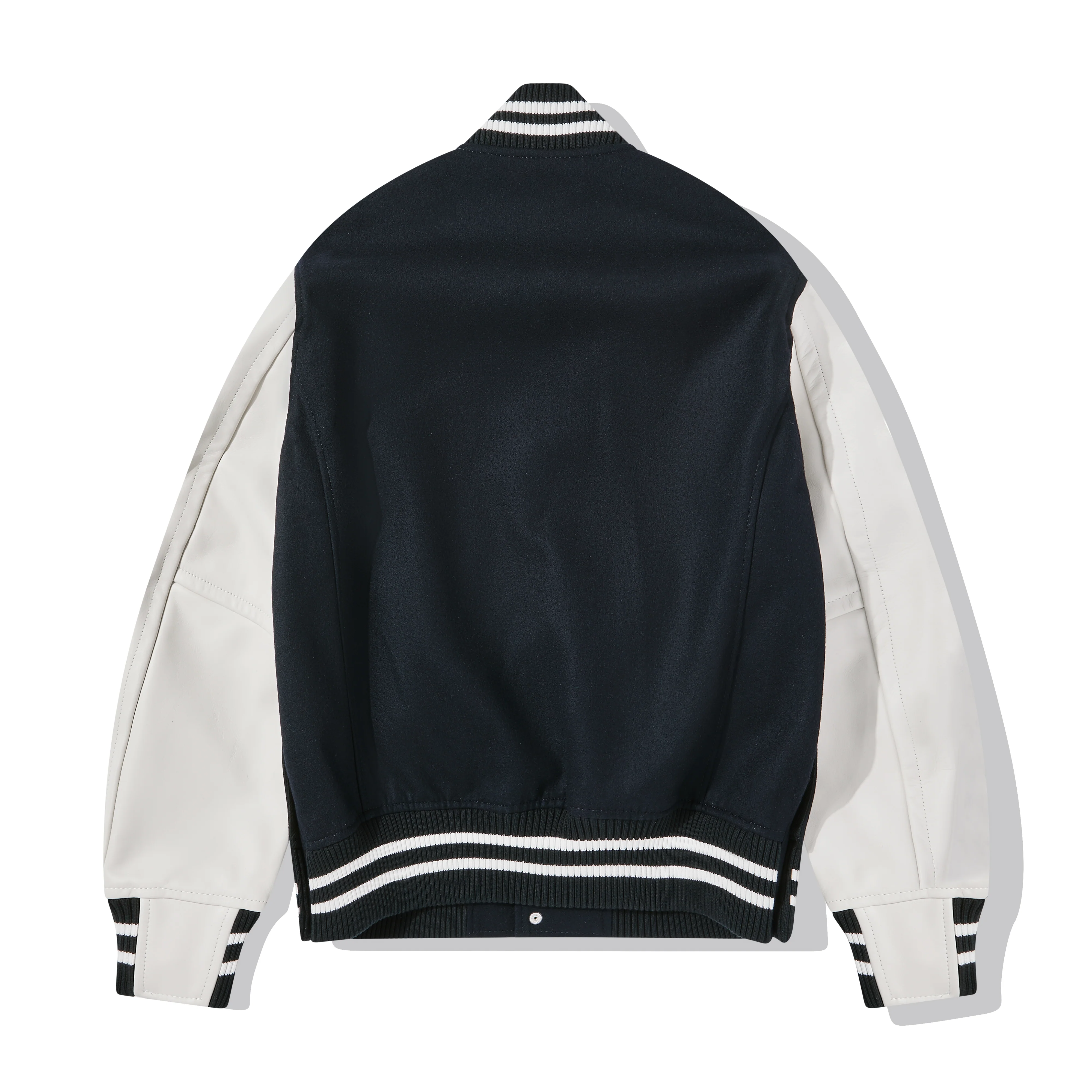 Sacai - Men'S Dsm Exclusive Melton Wool And Leather Jacket - (Navy/White) - Image 2