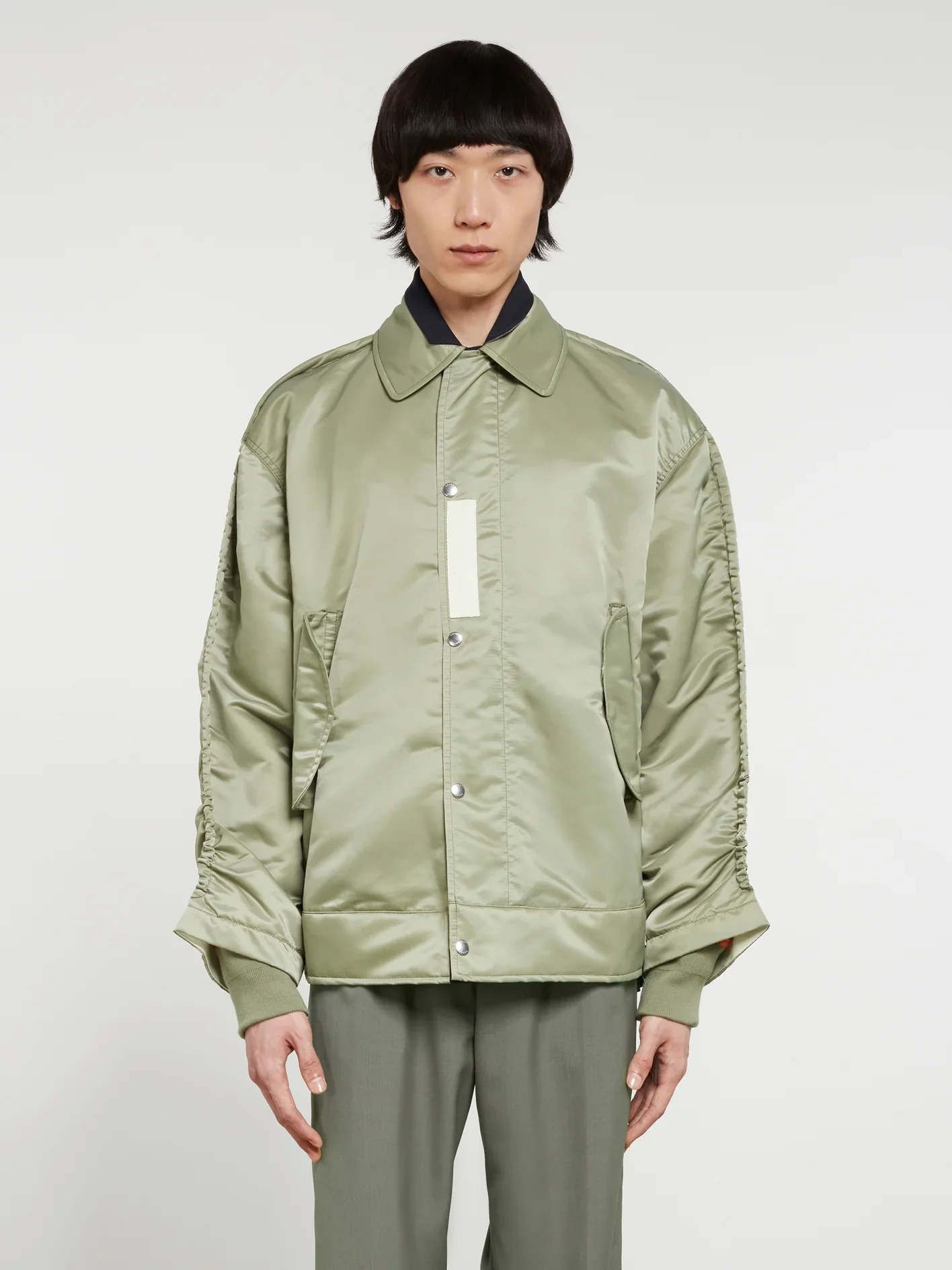 Sacai - Men'S Nylon Twill Blouson - (Light Khaki) - Image 2